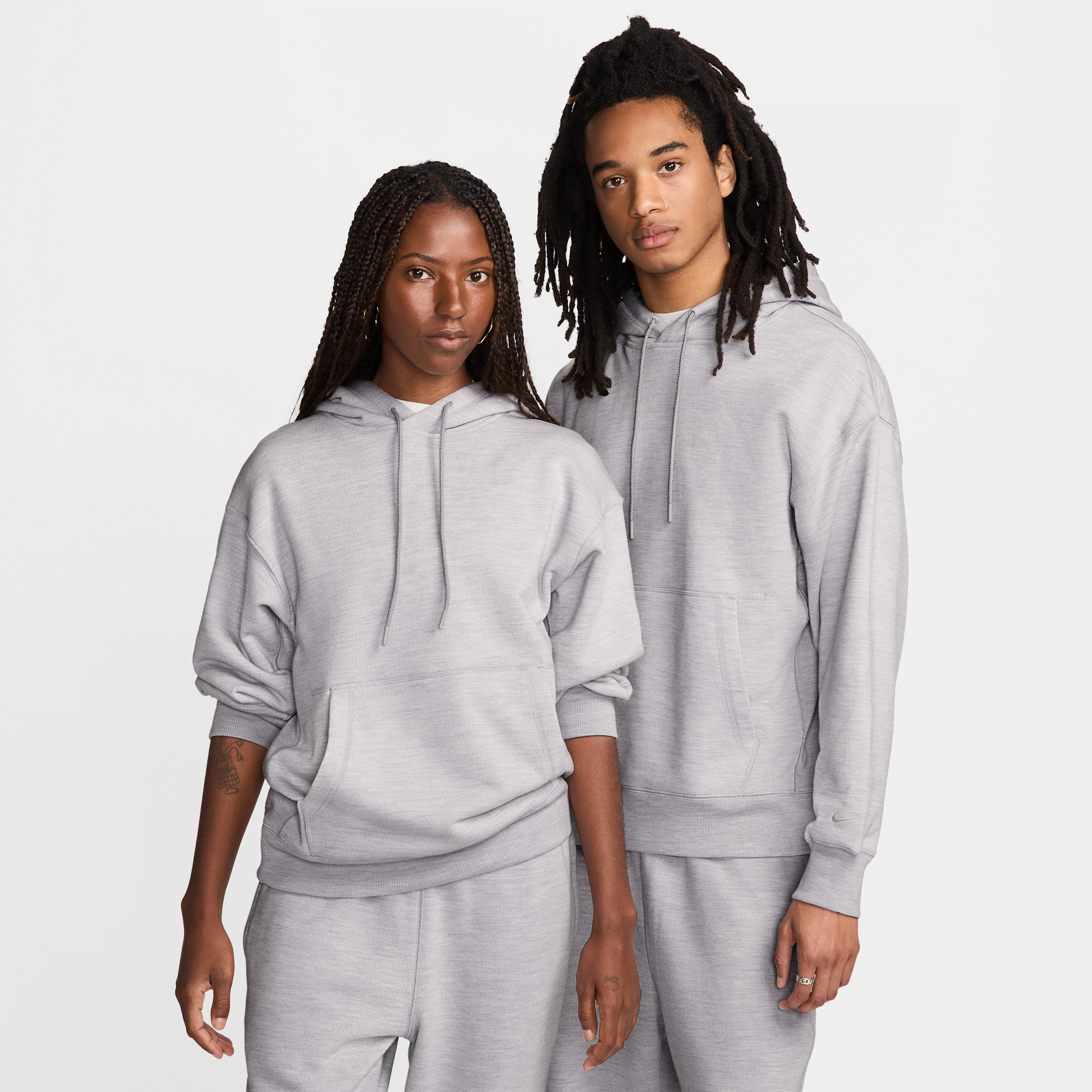 Thumbnail - Nike Wool Classic Hoodie - Grau