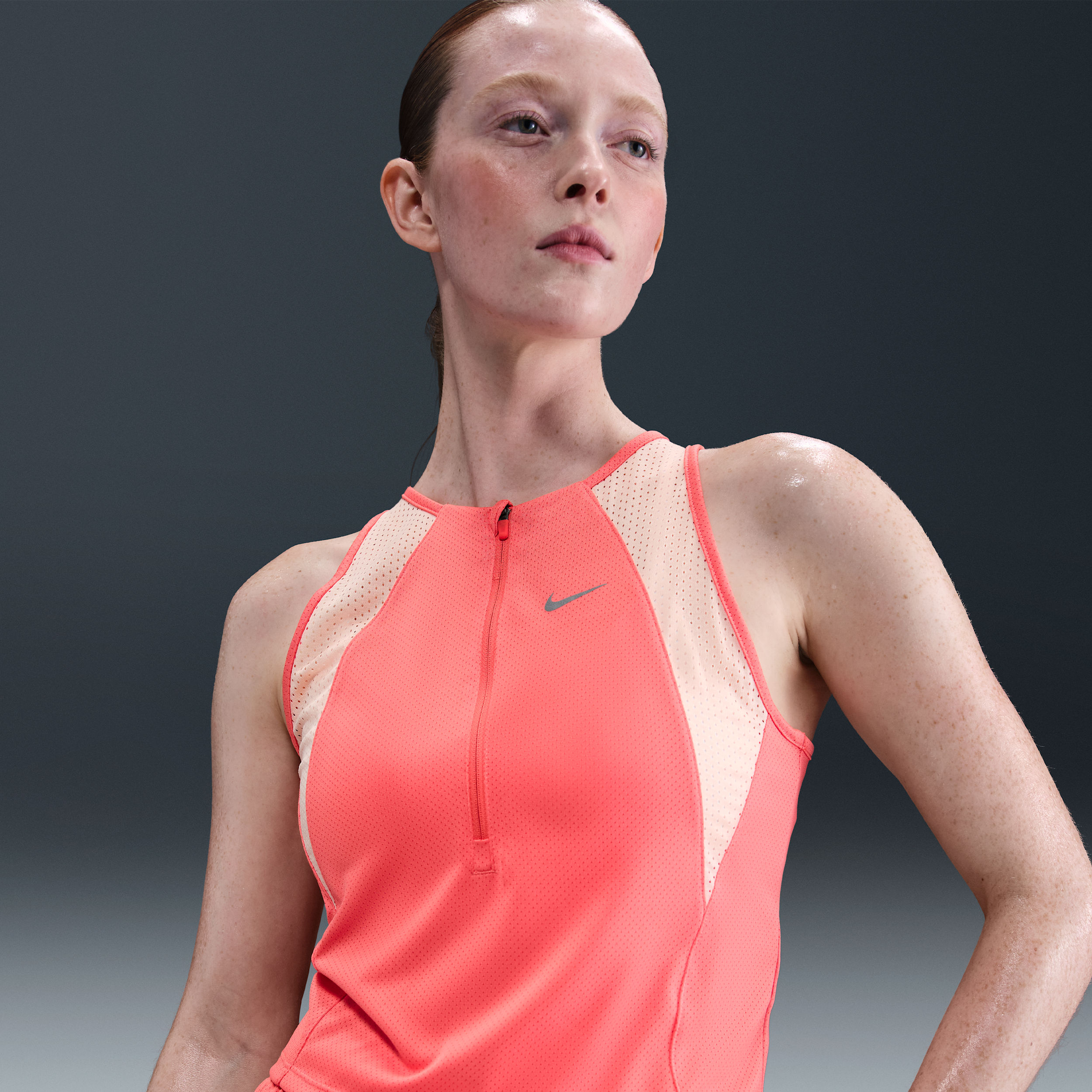 Nike Dri-FIT singlet voor dames - Oranje