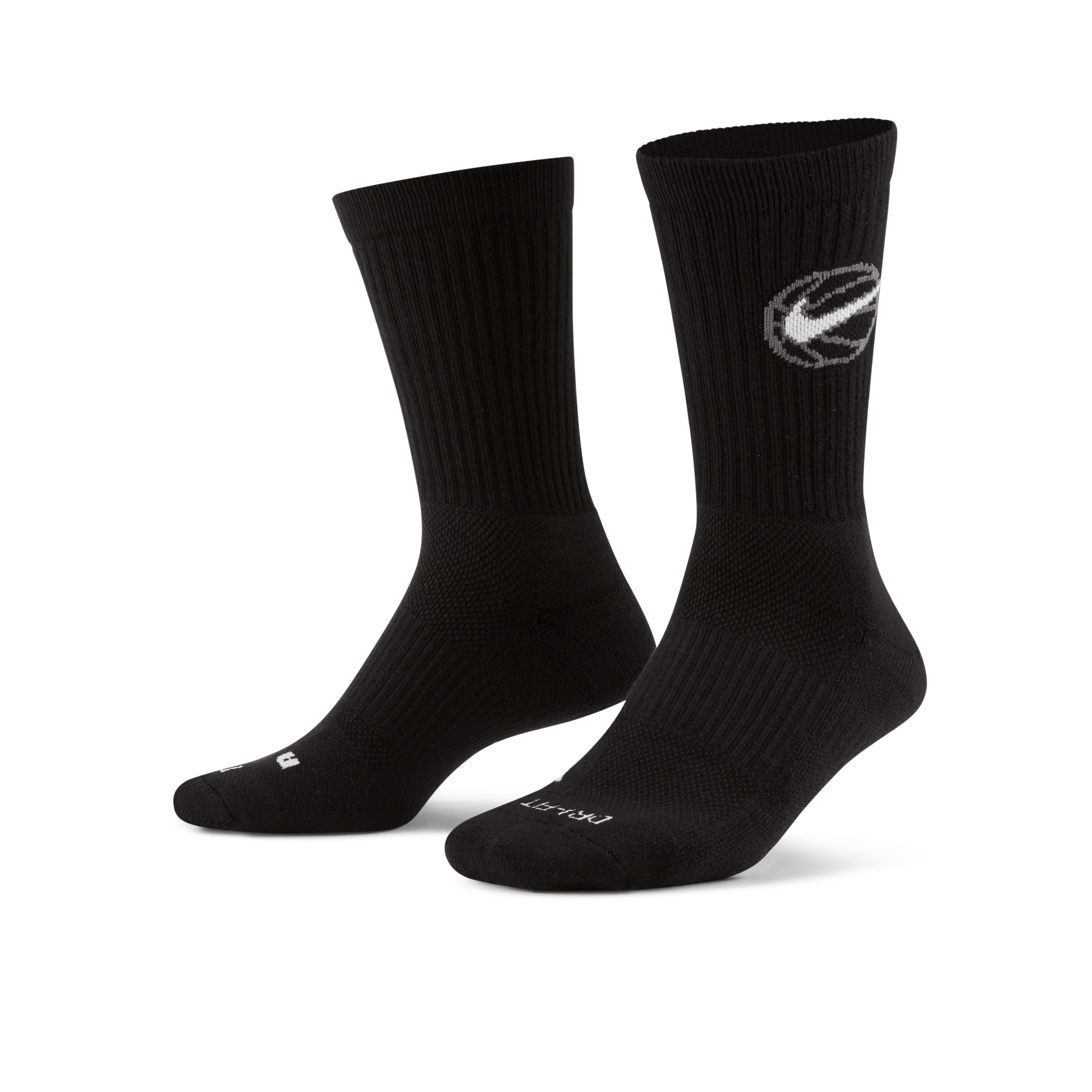 Nike Everyday Crew Basketball Socks (3 Pairs) - Black