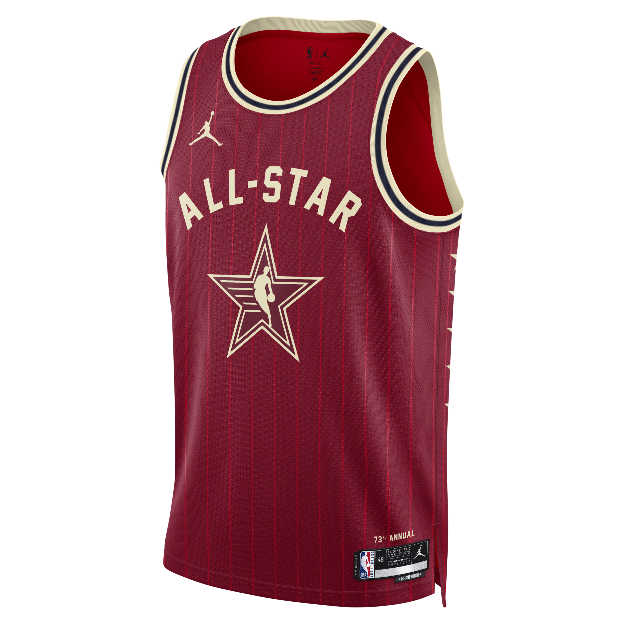 Jordan LeBron James 2024 All-Star Weekend Swingman Dri-FIT NBA-jersey Rood