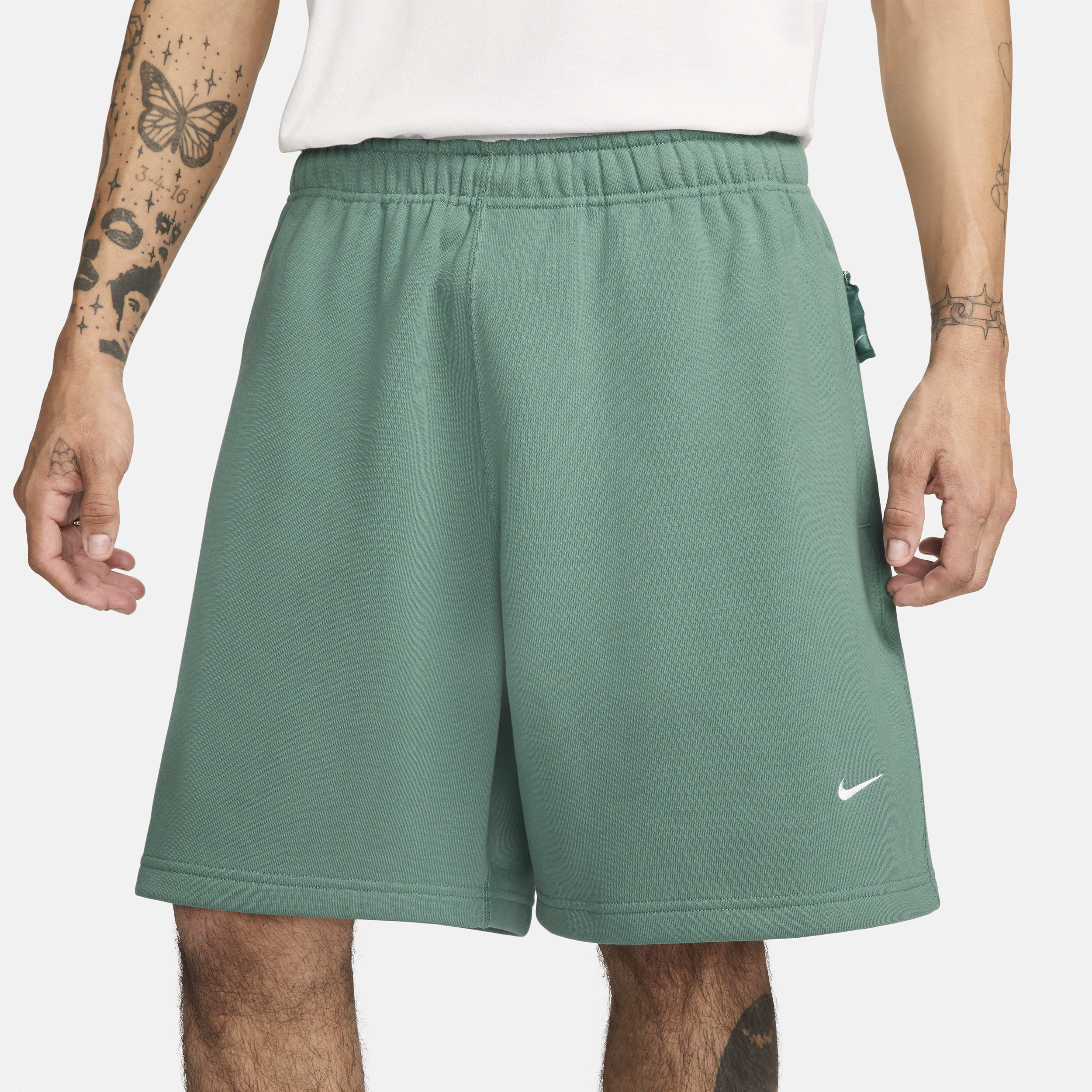 Nike Solo Swoosh fleeceshorts voor heren Groen