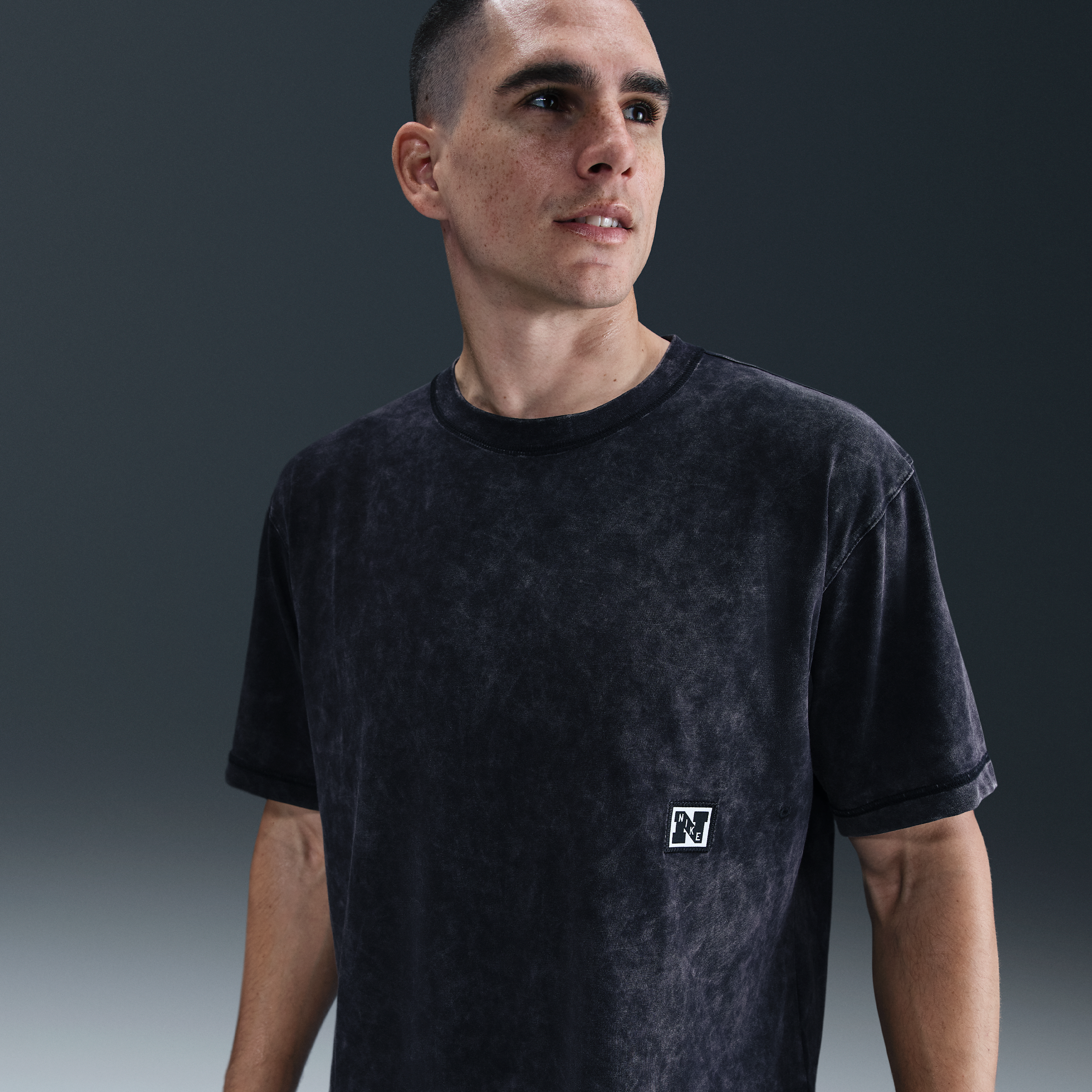 Thumbnail - Nike Gym Heritage Dri-FIT Kurzarm-Trainingsoberteil (Herren) - Schwarz