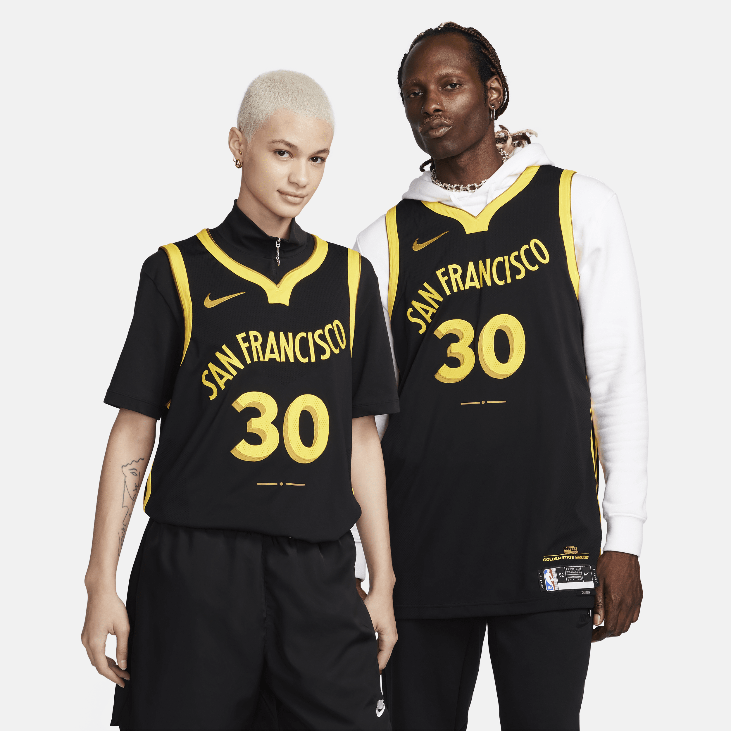 Nike Stephen Curry Golden State Warriors 2023 24 City Edition Dri-FIT ADV Authentieke NBA-jersey voor heren Zwart