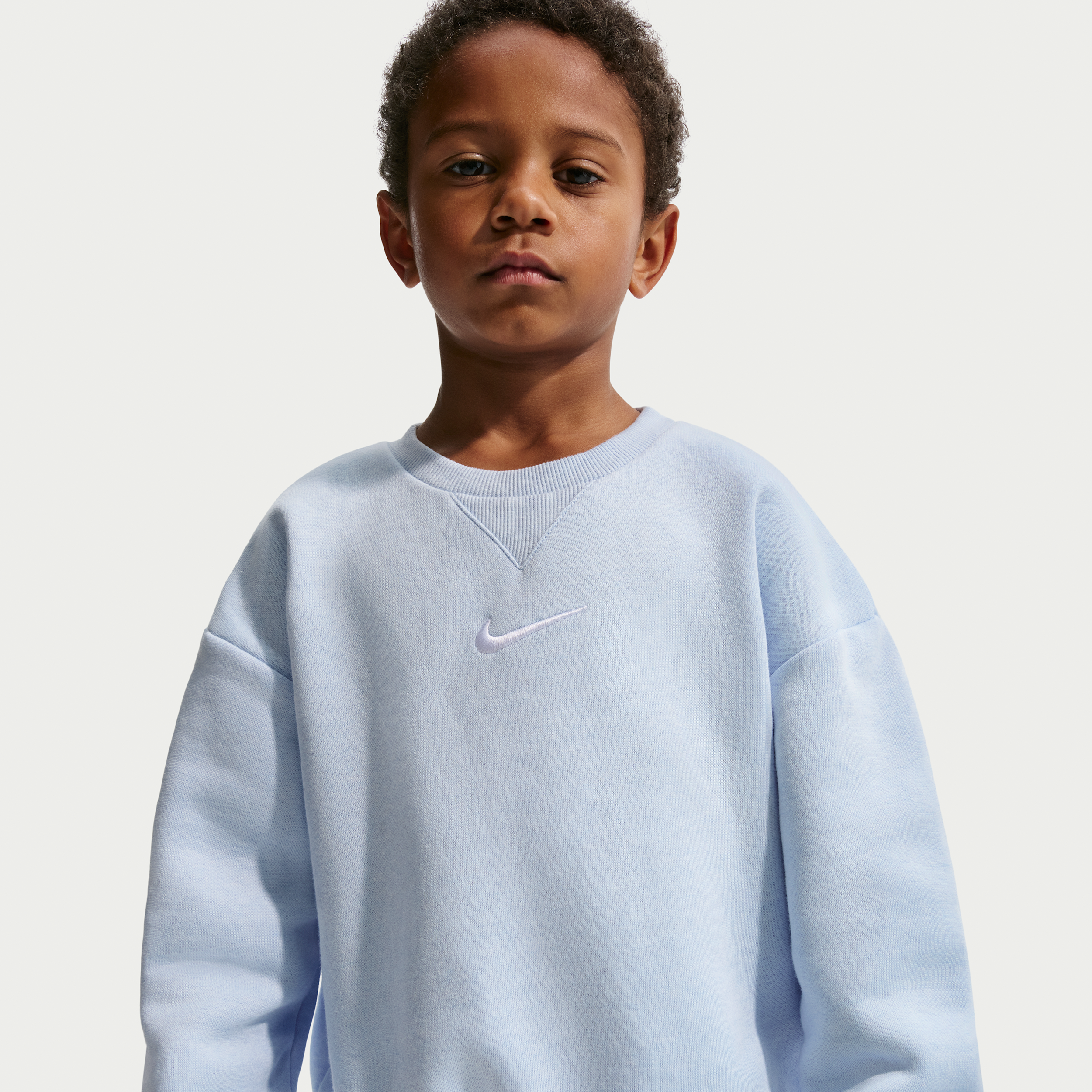 Thumbnail - Nike Essentials zweiteiliges Fleece Set mit Rundhalsshirt (jüngere Kinder) - Blau