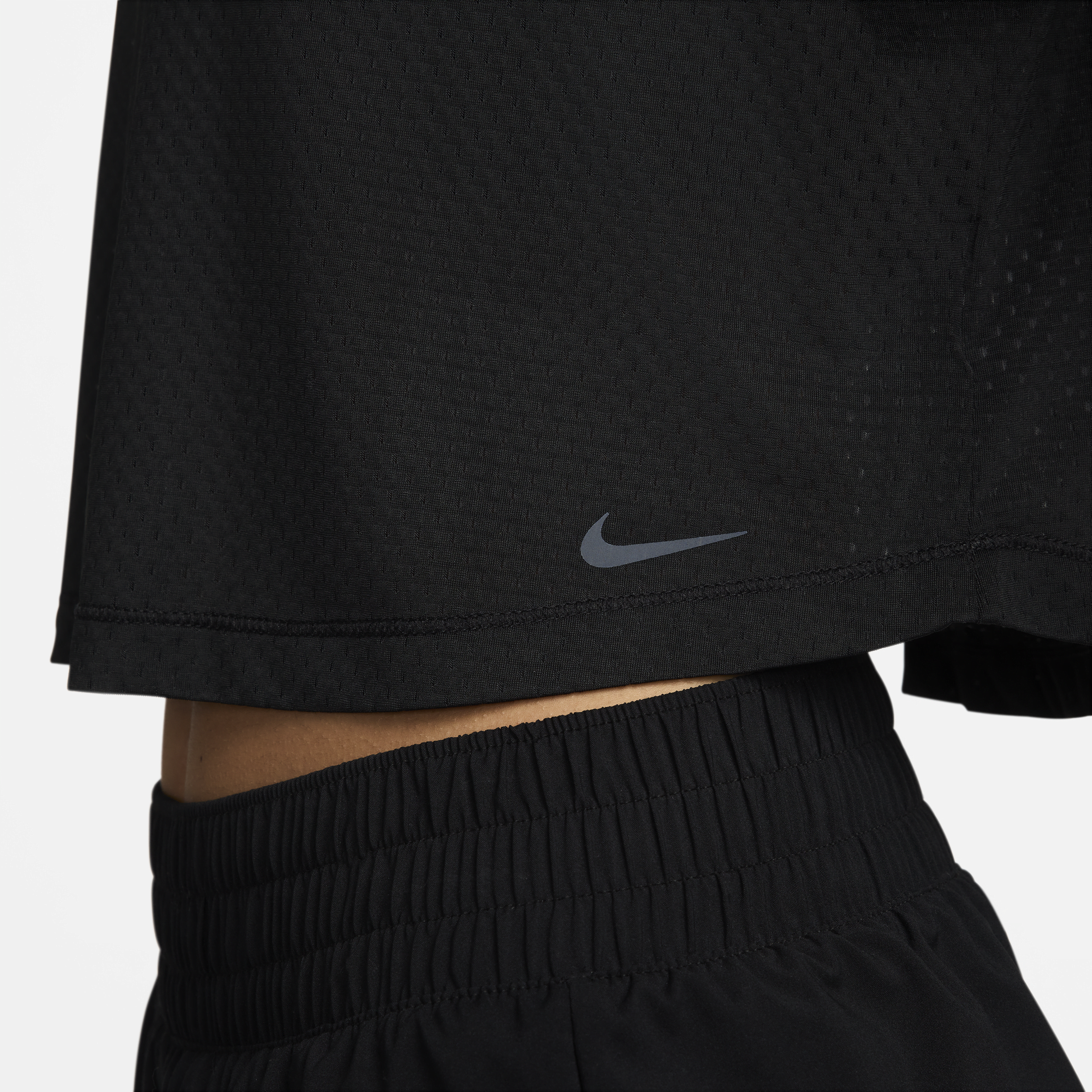 Nike One Classic Breathe Dri-FIT damestop met korte mouwen Zwart