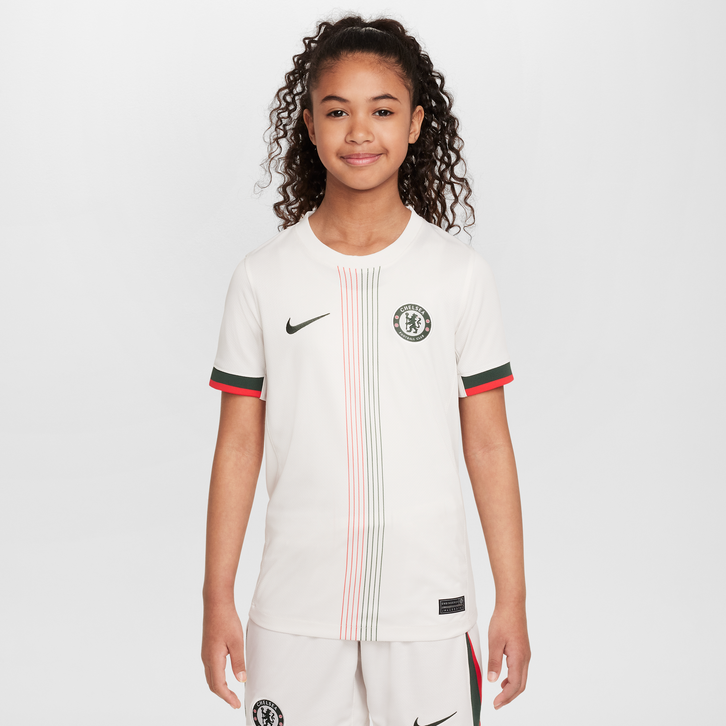 Chelsea F.C. 2025/26 Stadium Away Older Kids' Nike Dri-FIT Football Replica Shirt - Grey - Polyester - 50% Recycled Polyester