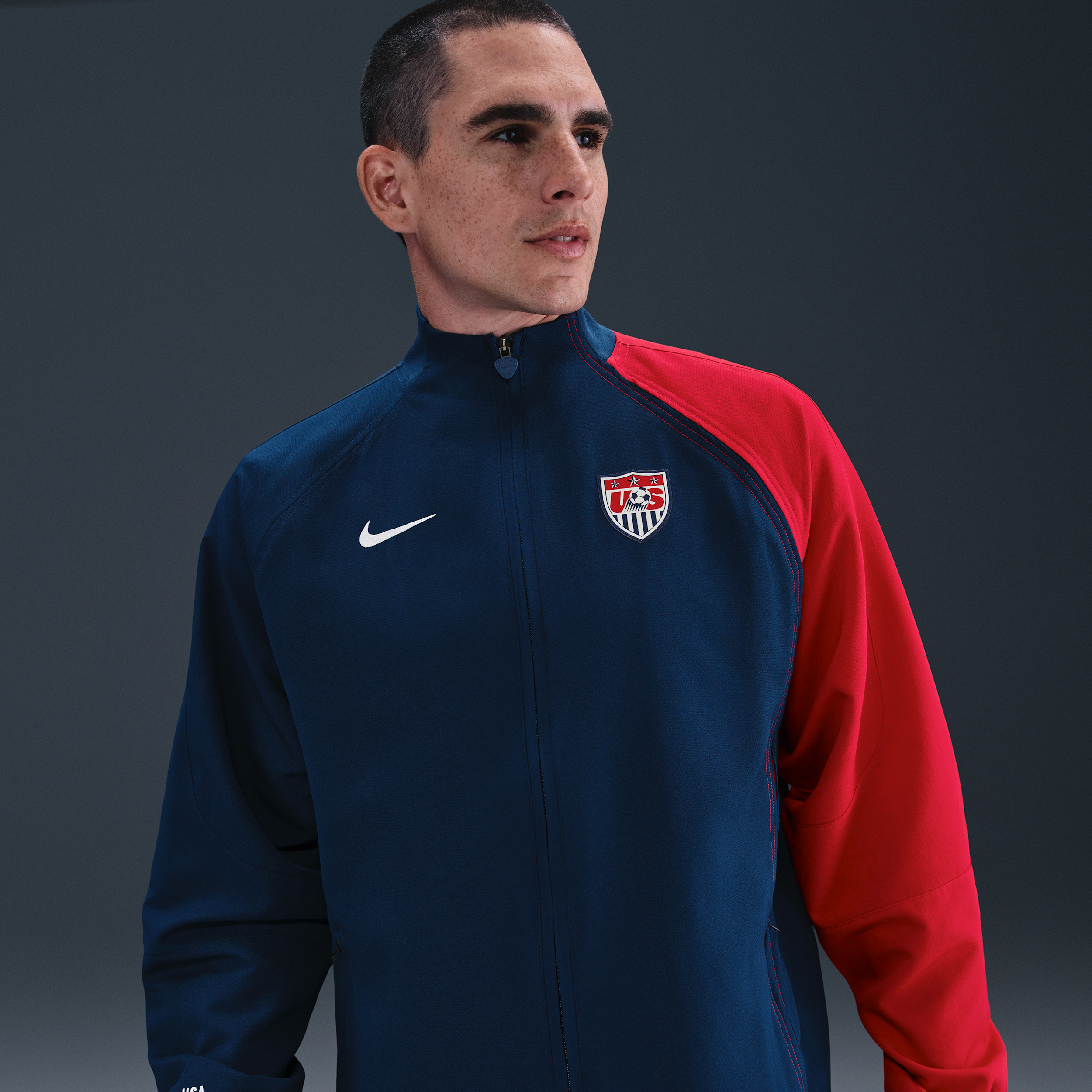 USMNT 2004 Total 90 Reissue Mens Nike Football Replica Tracksuit Jacket - Blue