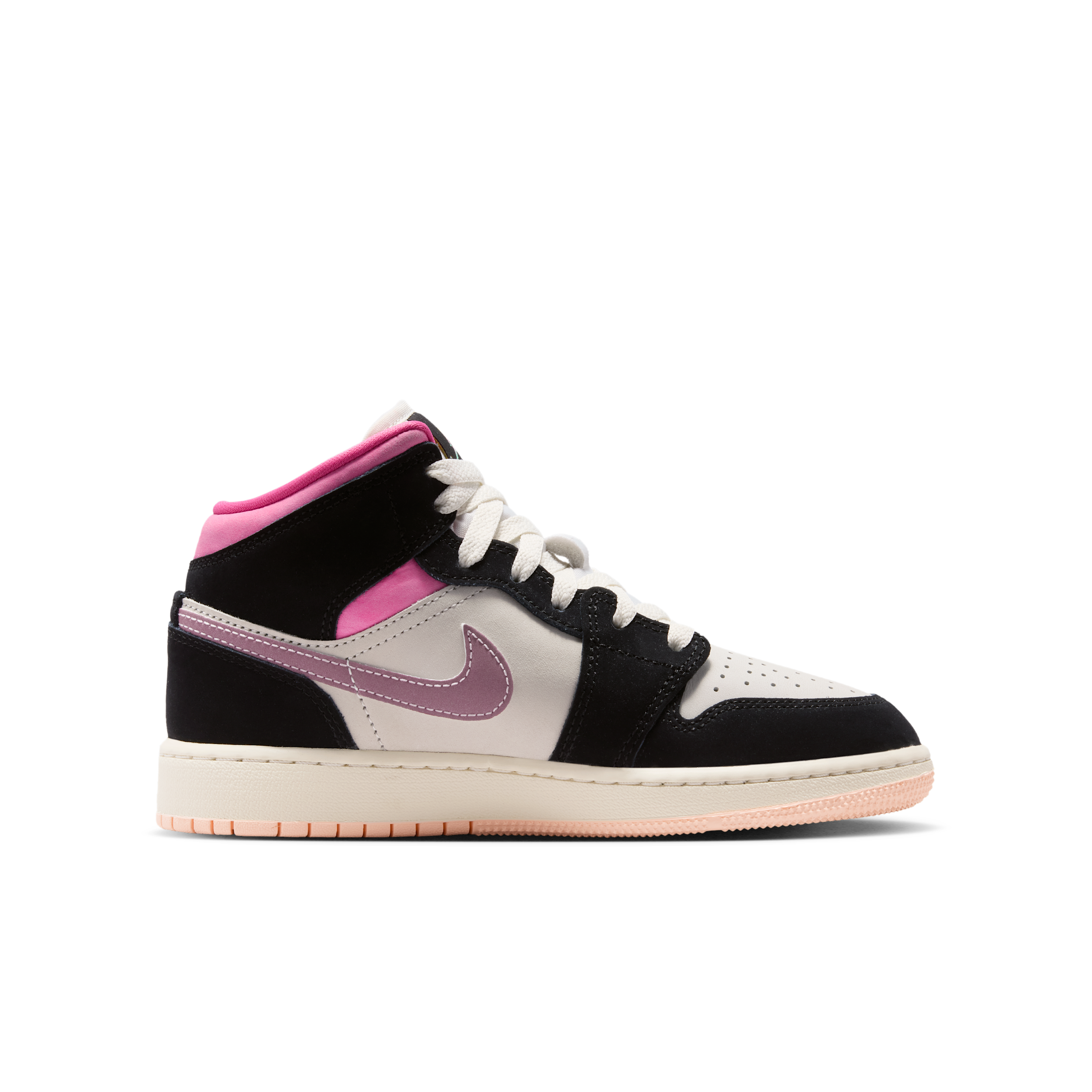 Chaussure Air Jordan 1 Mid SE pour ado - Noir - II1254-001