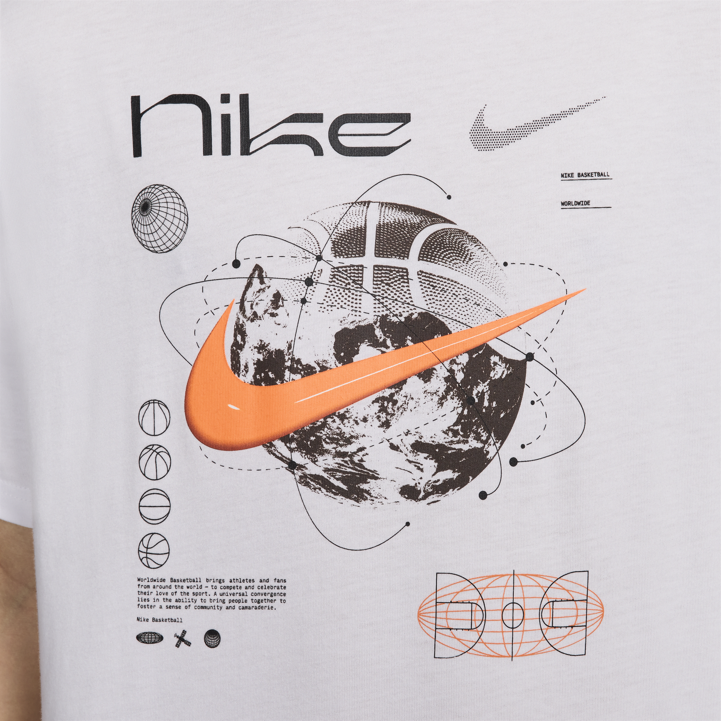 Nike Max90 basketbalshirt voor heren Wit