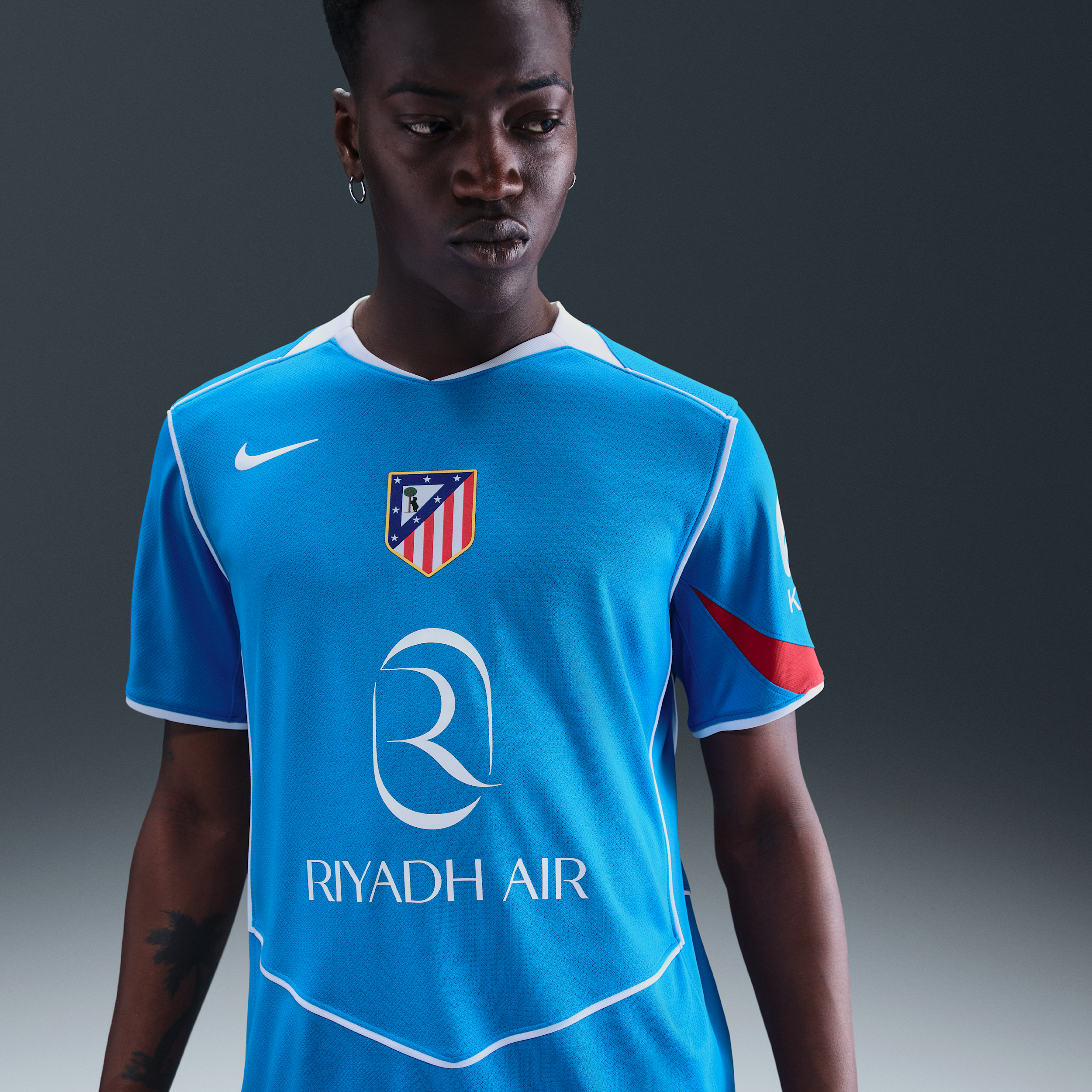 Atlético Madrid 2025/26 Stadium Third Men's Nike Dri-FIT Total 90 Football Replica Shirt - Blue - Polyester