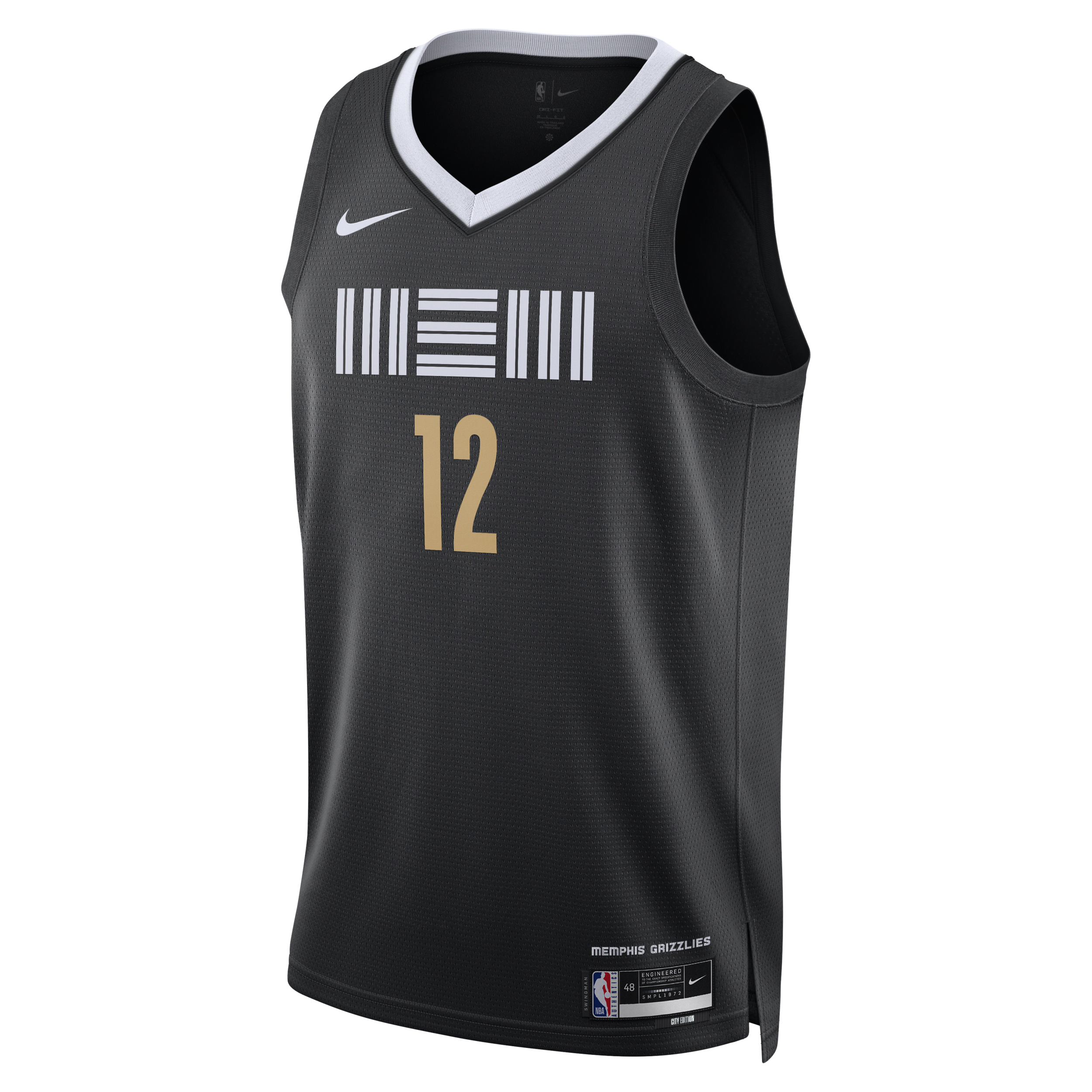 Ja Morant Memphis Grizzlies City Edition 2023/24 Men’s Nike Dri-FIT NBA Swingman Jersey – Black – Polyester