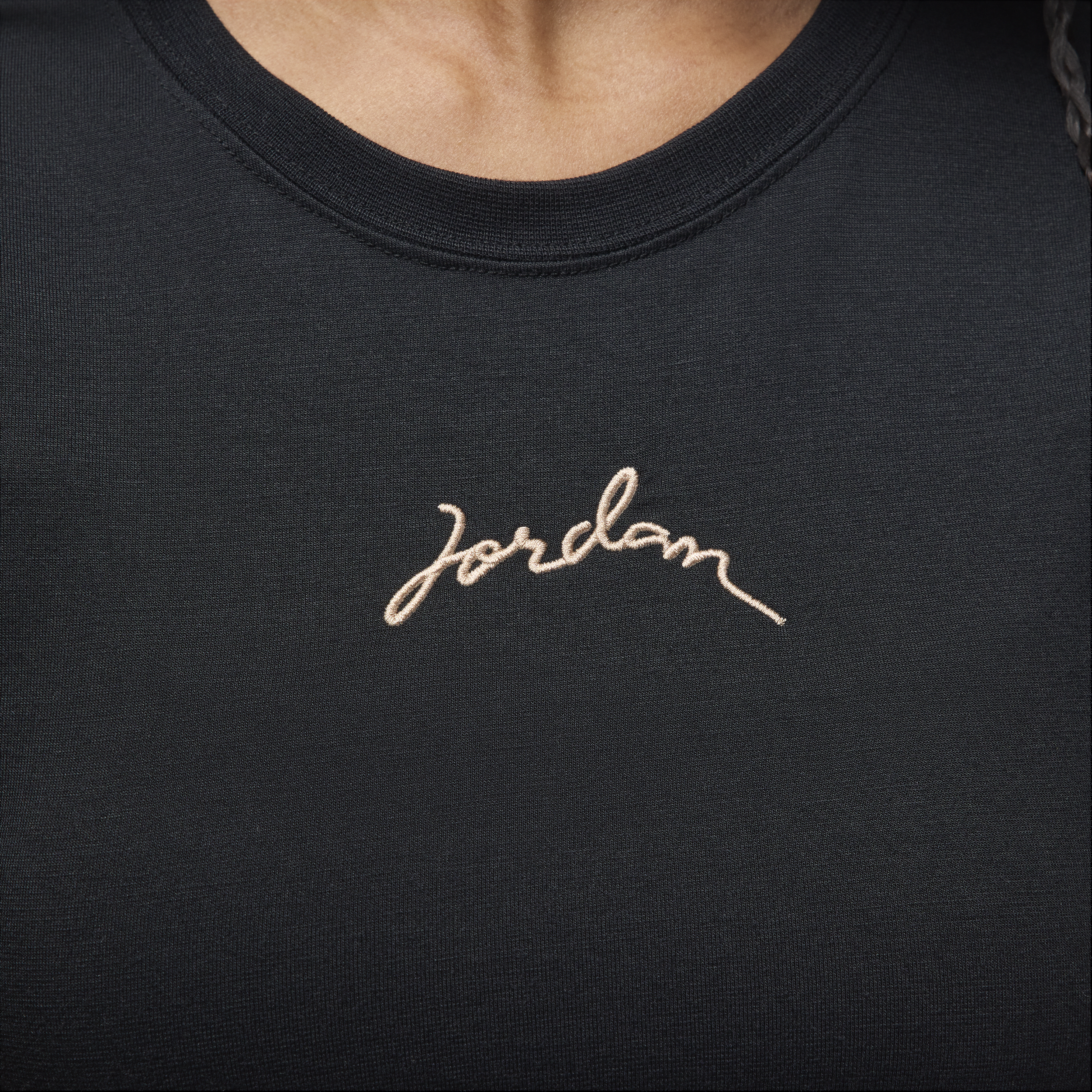 Jordan aansluitend kort T-shirt voor dames Zwart