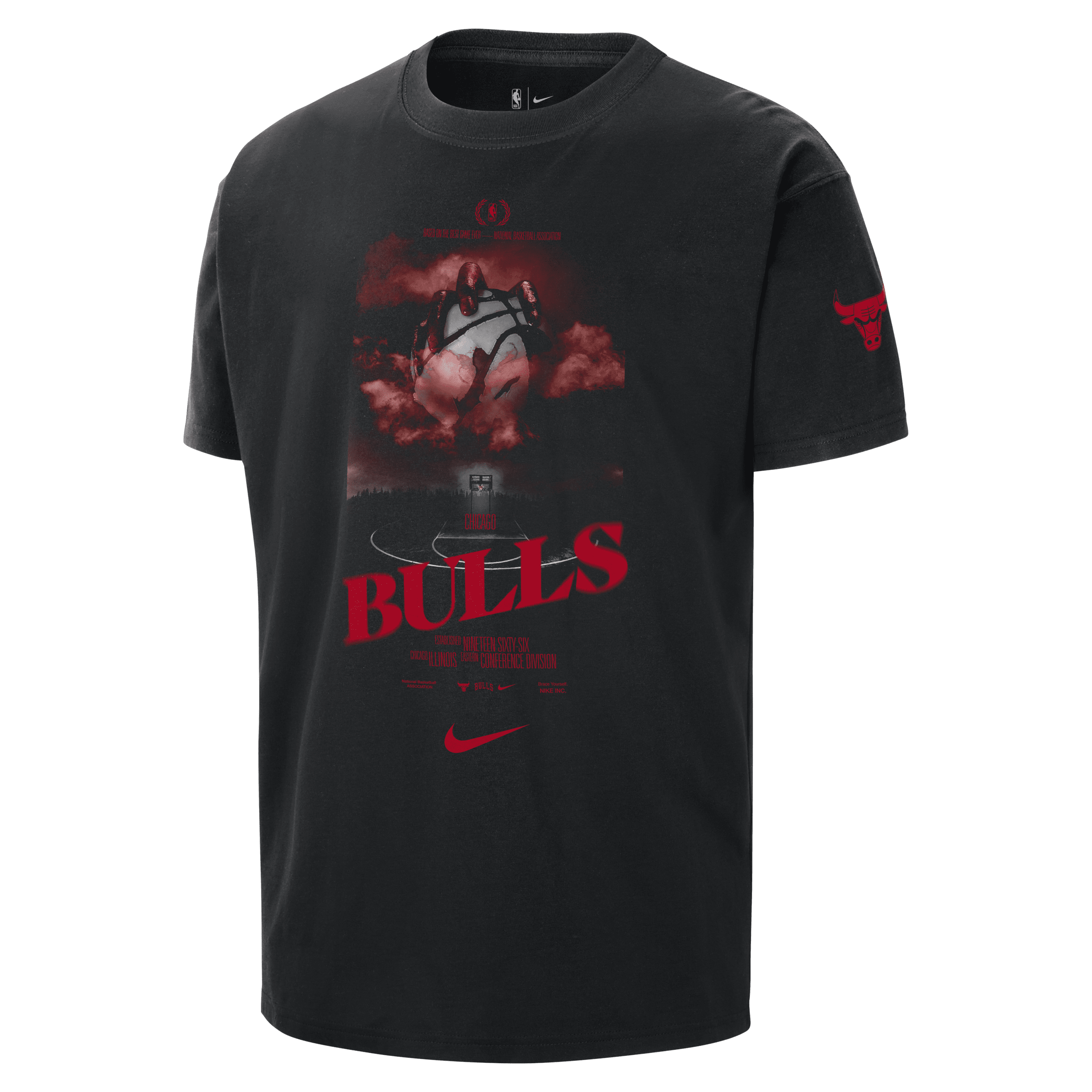 T-shirt Nike NBA Chicago Bulls Courtside pour homme - Noir