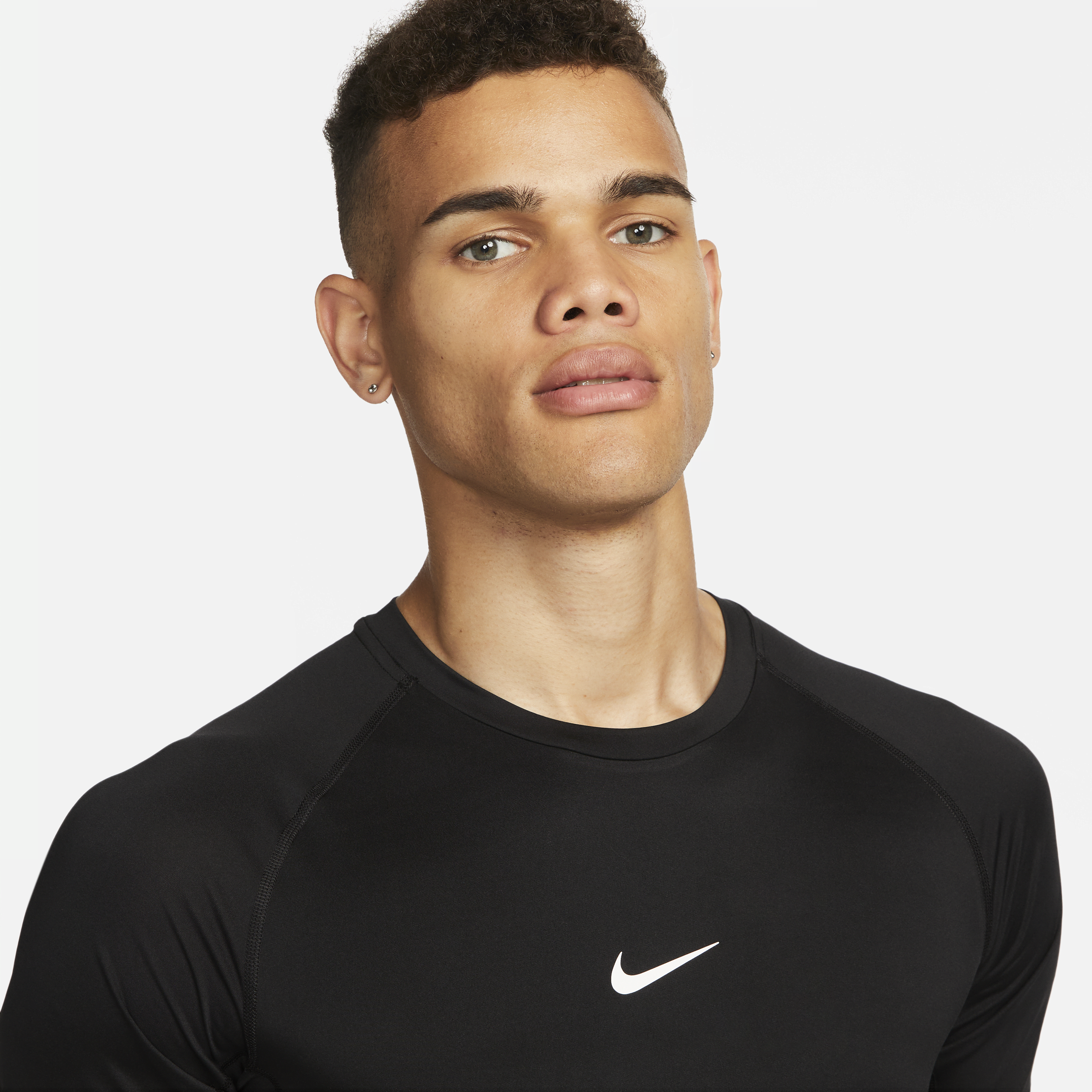 Haut de fitness ajusté à manches courtes Nike Pro Dri-FIT pour homme - Noir