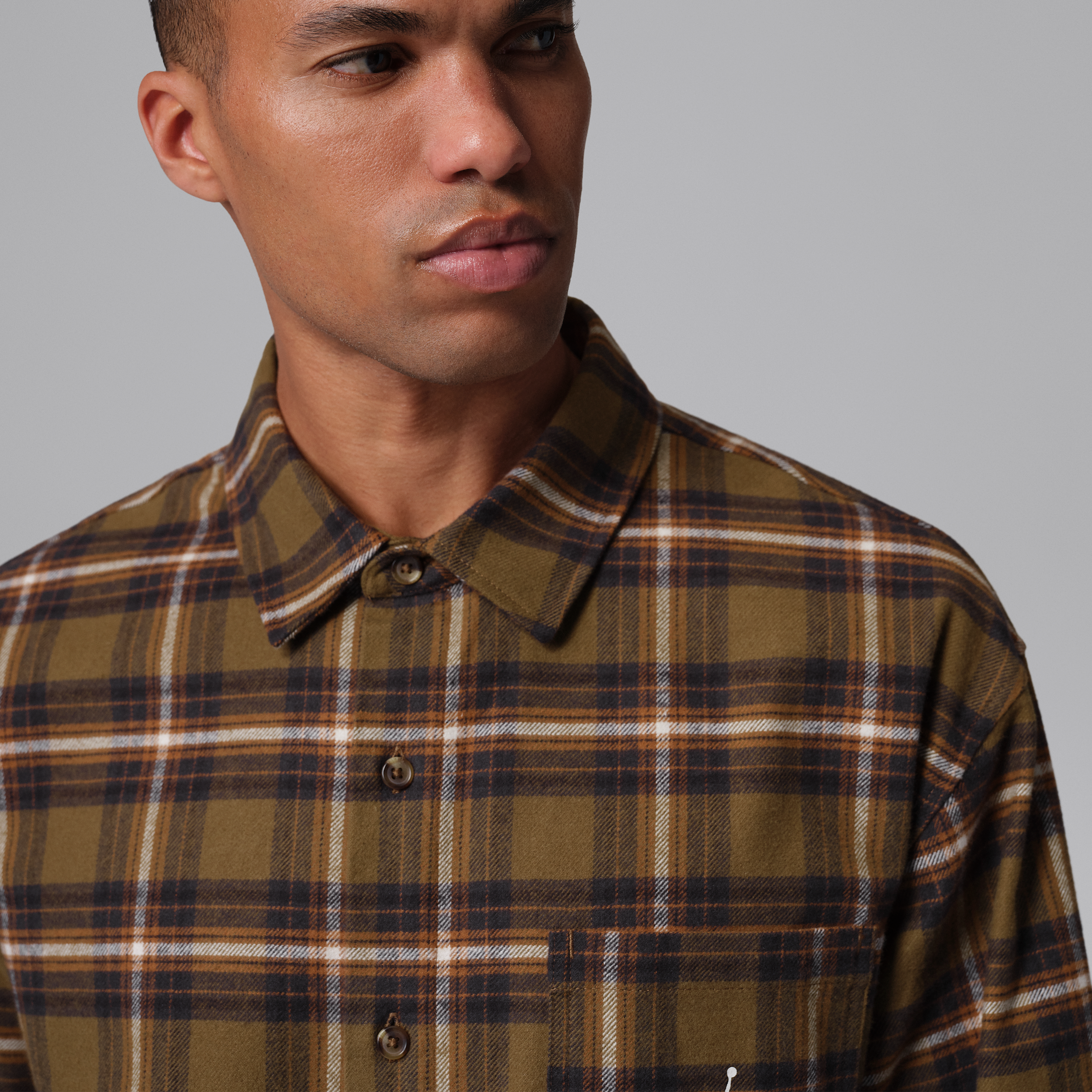 Thumbnail - Jordan Brooklyn Flanellhemd mit Grafik (Herren) - Braun