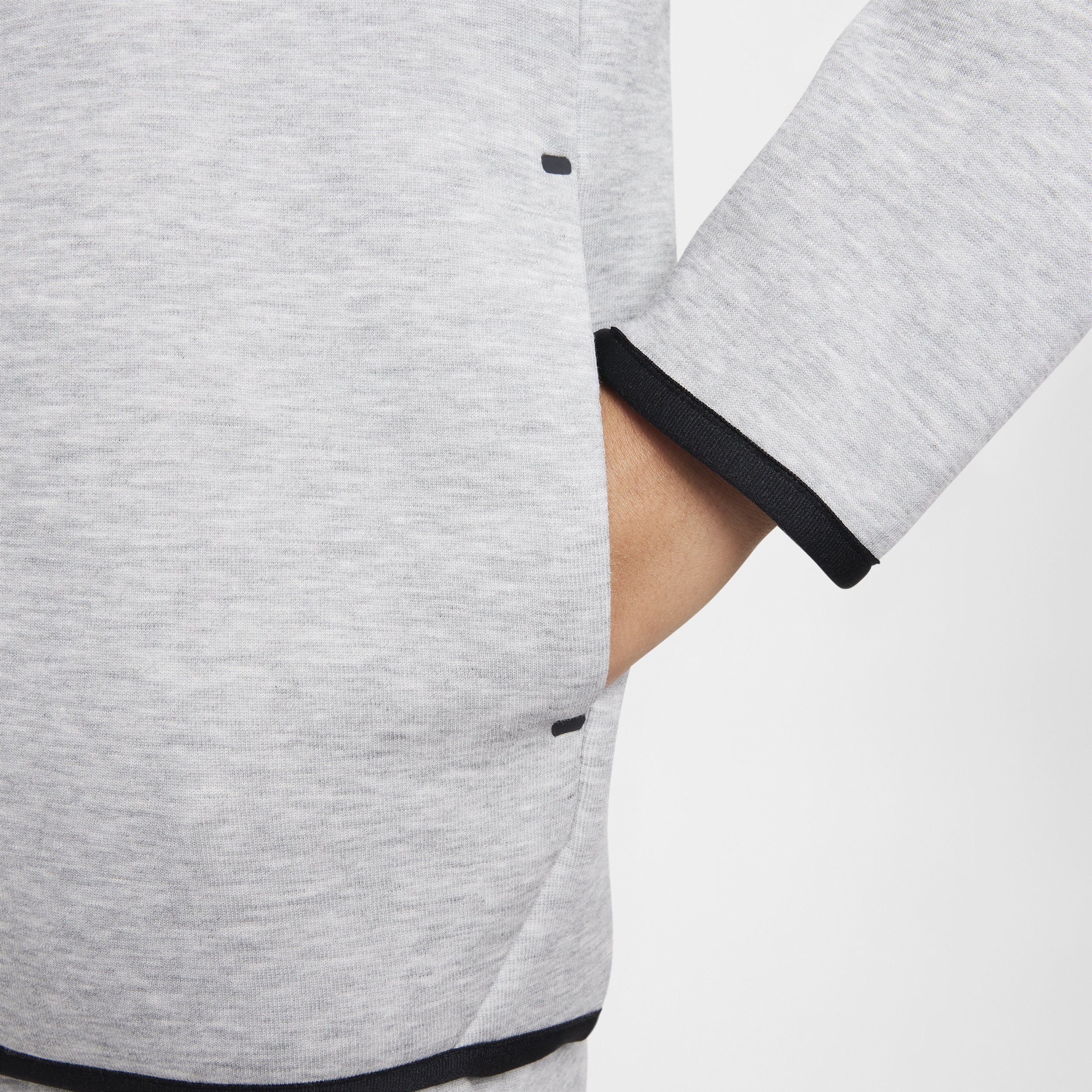 Sweat à capuche et zip Nike Sportswear Tech Fleece pour ado (fille) - Gris