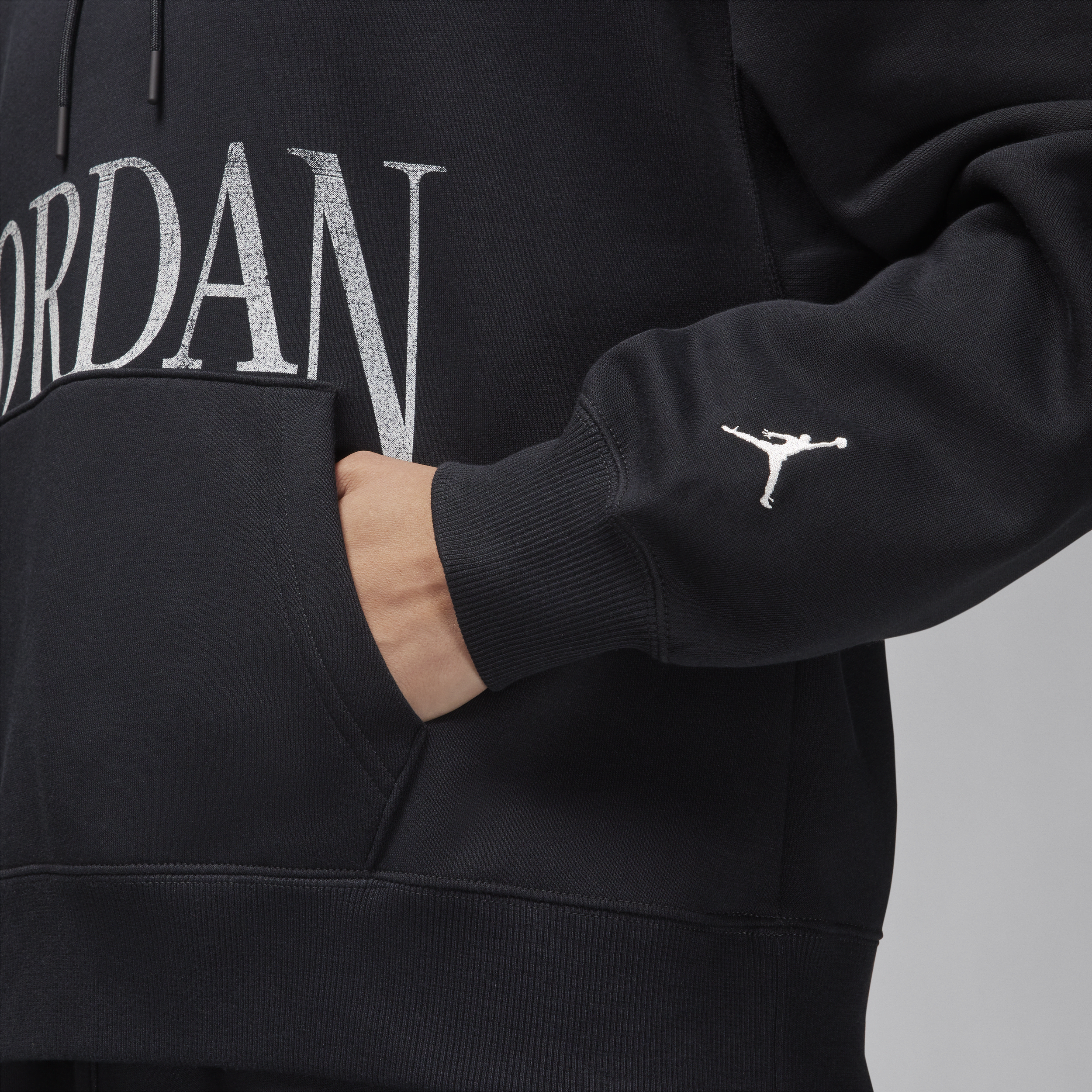 Jordan Brooklyn Fleece hoodie voor dames Zwart