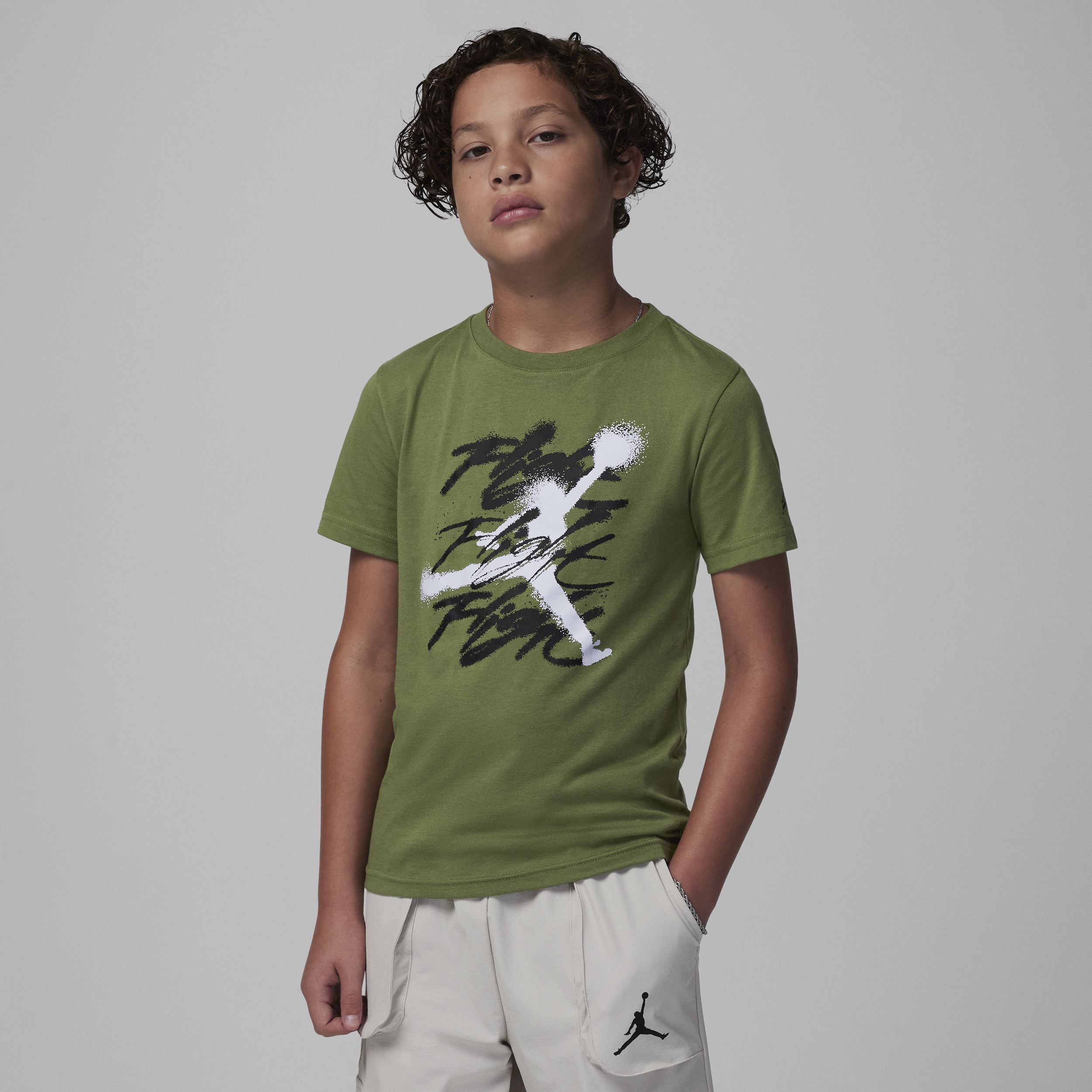 Jordan Jumpman Flight Sprayed T-shirt voor kids Bruin