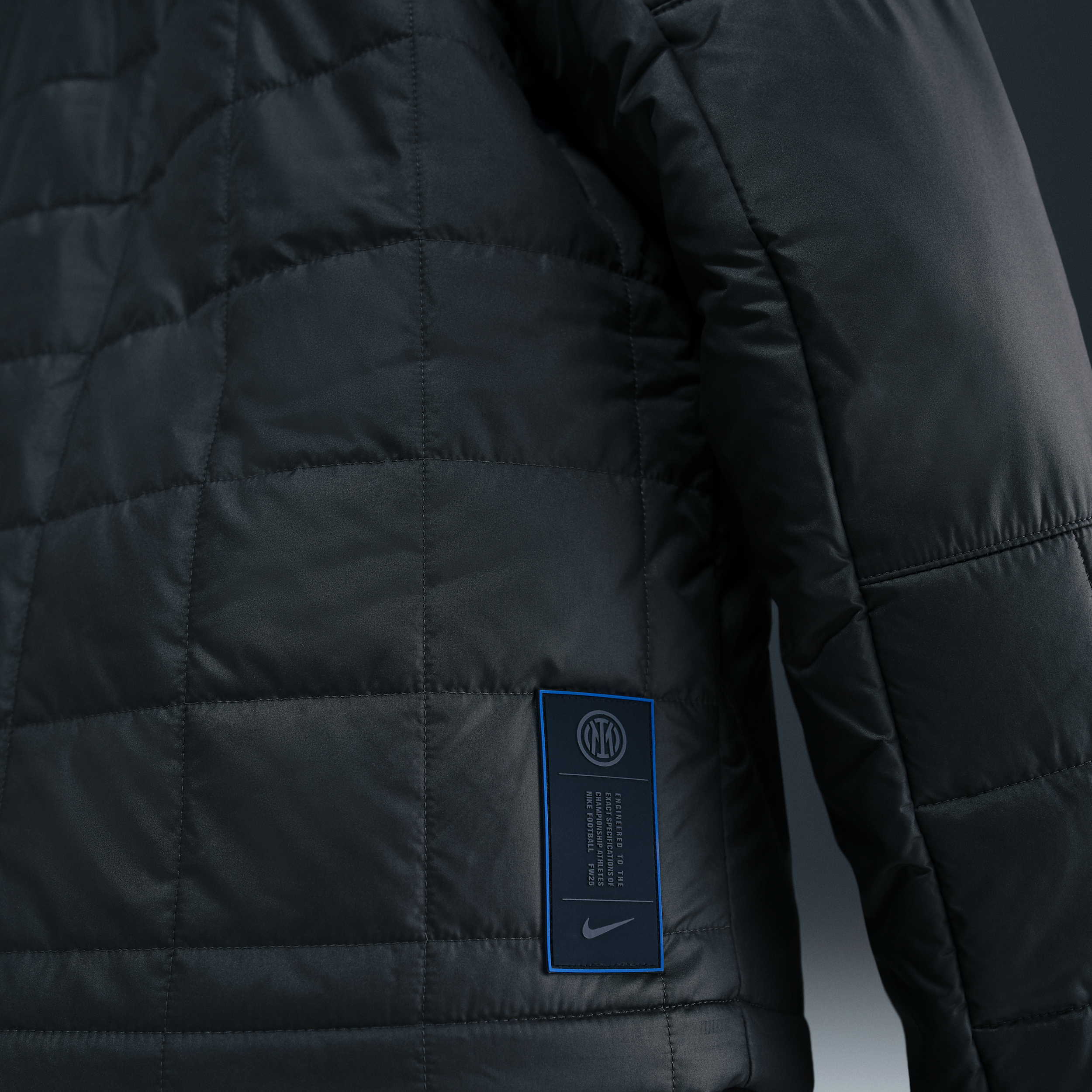 Thumbnail - Inter Mailand Nike Fußballjacke mit Kapuze und Synthetikfüllung für Herren - Grau