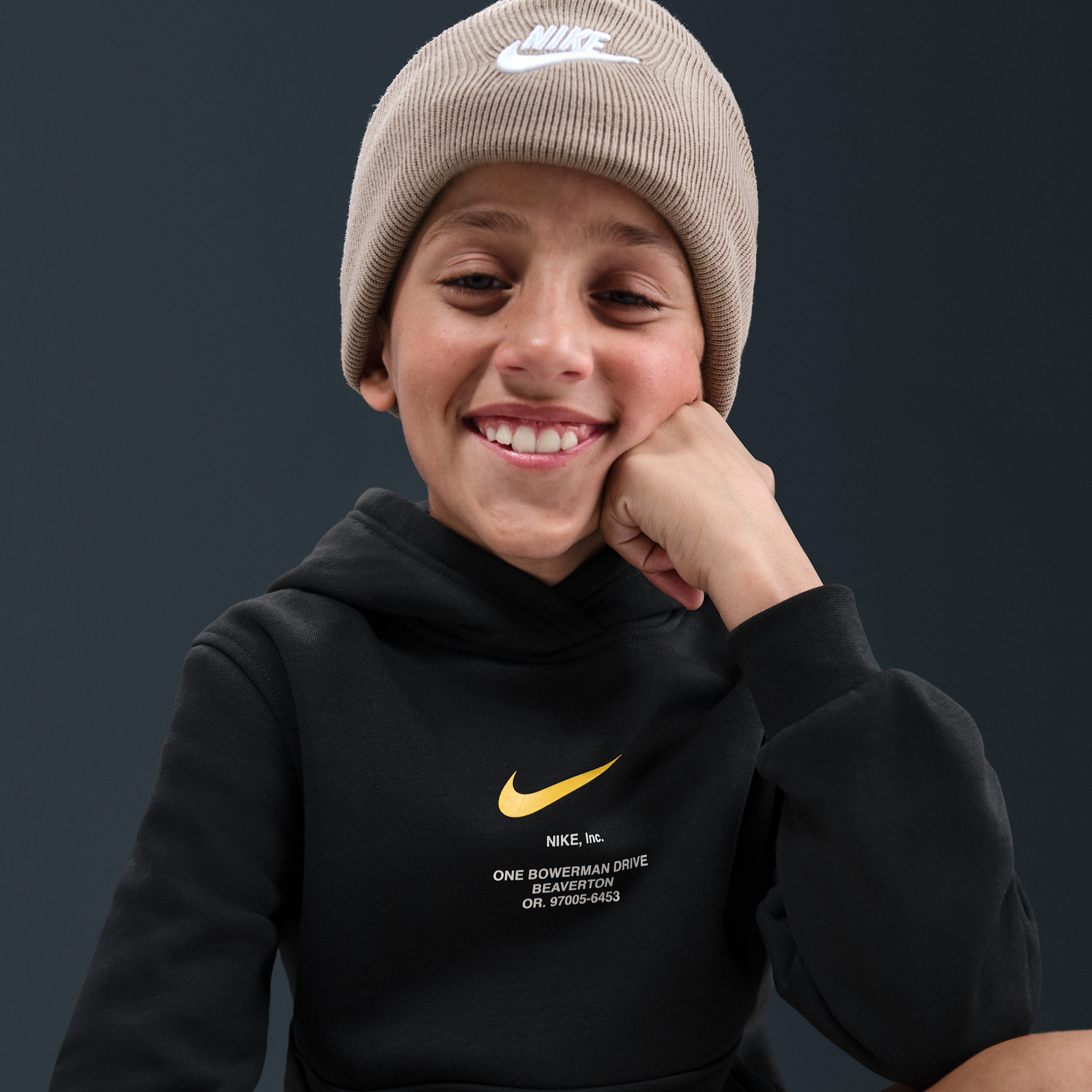 Thumbnail - Nike Club Fleece Hoodie für ältere Kinder (Jungen) - Schwarz