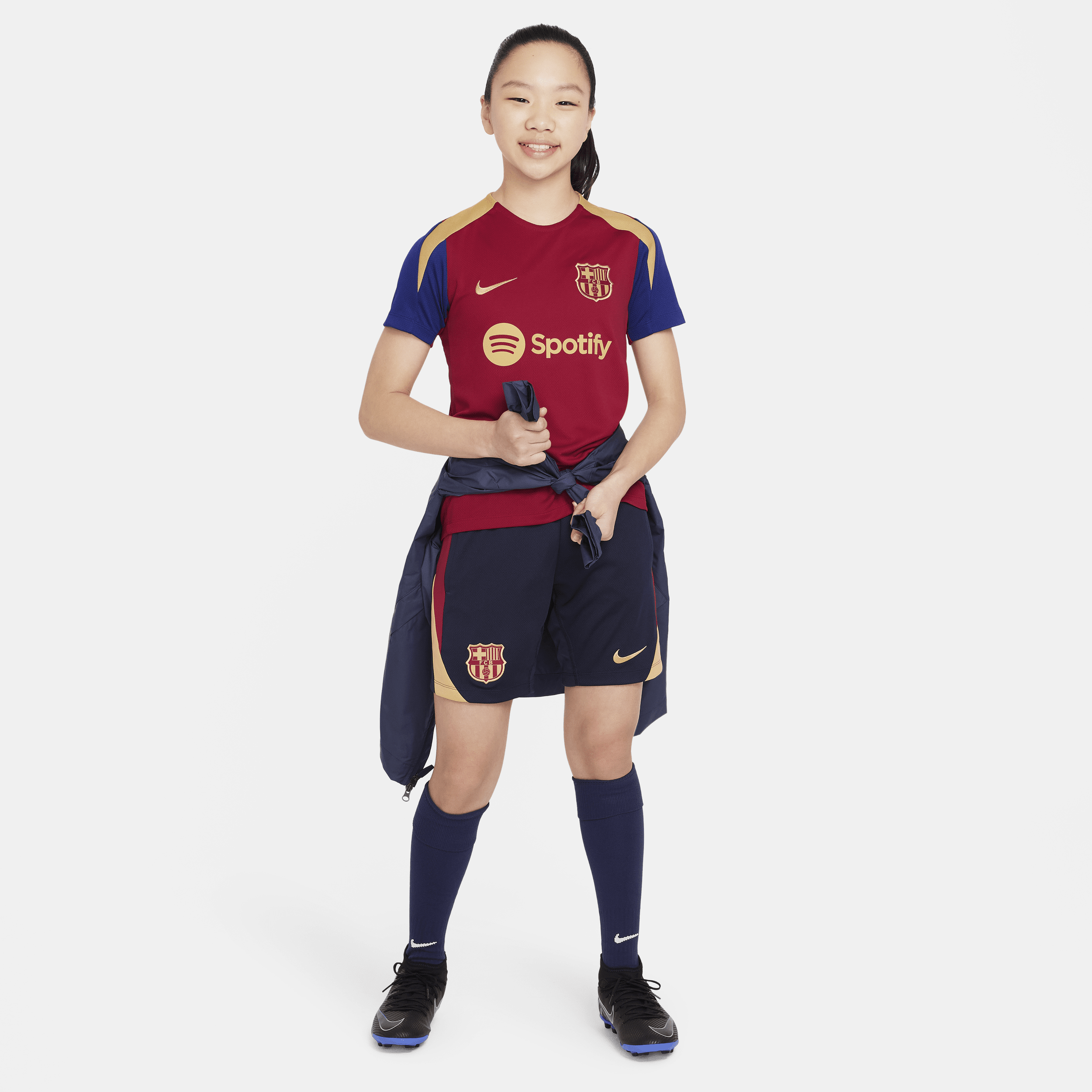 Nike FC Barcelona Strike Dri-FIT knit voetbaltop voor kids Rood