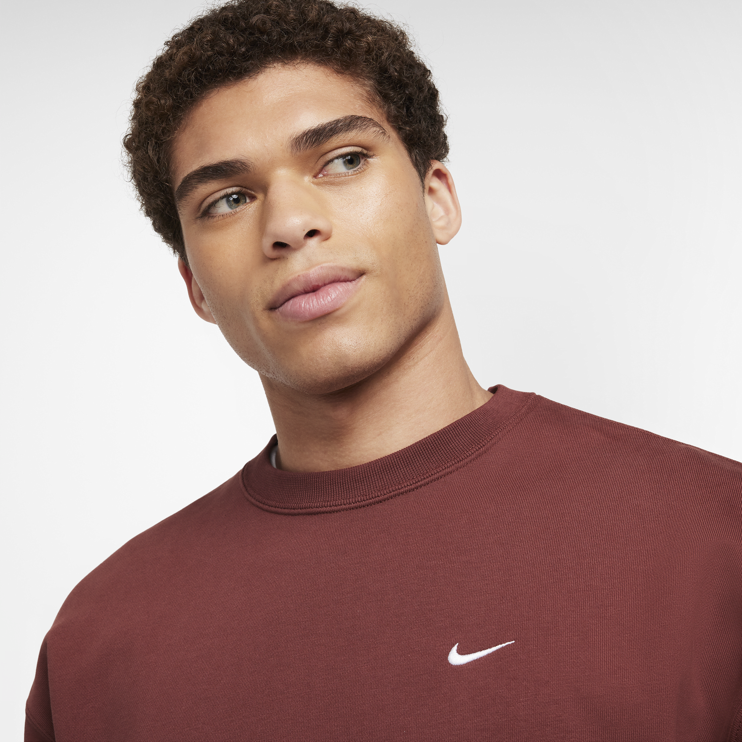 Haut en tissu Fleece Nike Solo Swoosh pour Homme - Marron