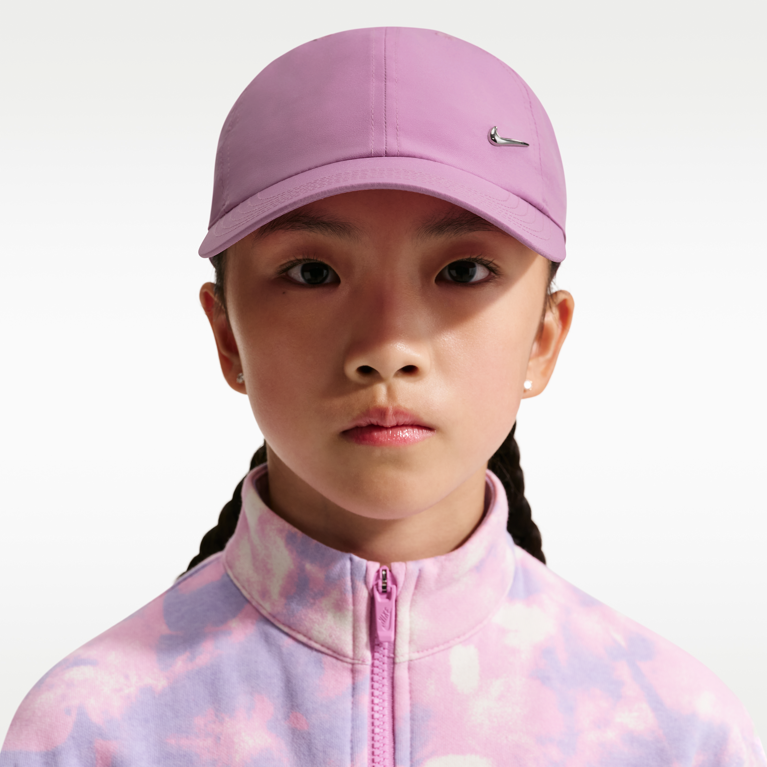 Nike Dri-FIT Club Kids Unstructured Metal Swoosh Cap - Purple - Polyester