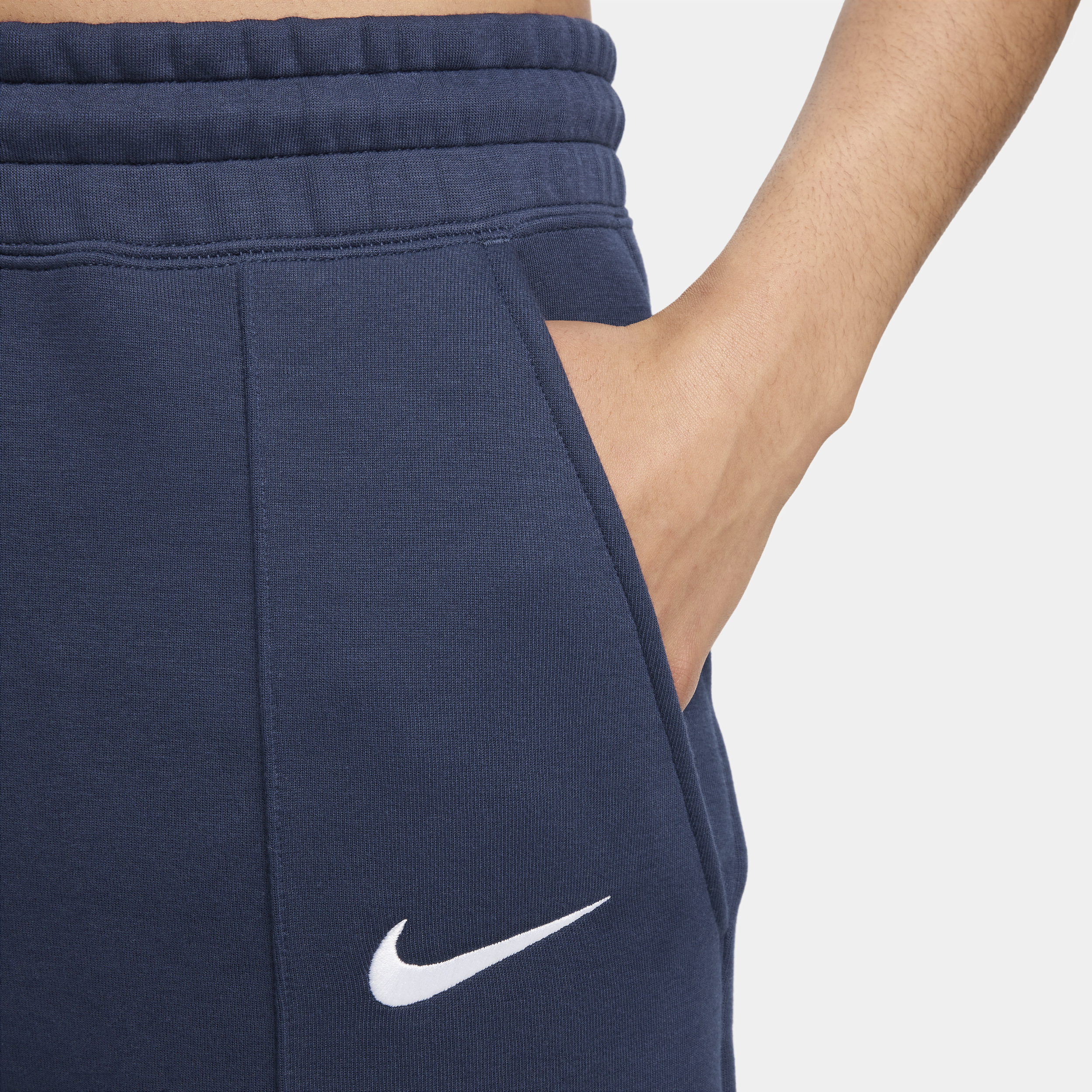 Pantalon de jogging taille mi-haute Nike Football Paris Saint-Germain Tech Fleece pour femme - Bleu