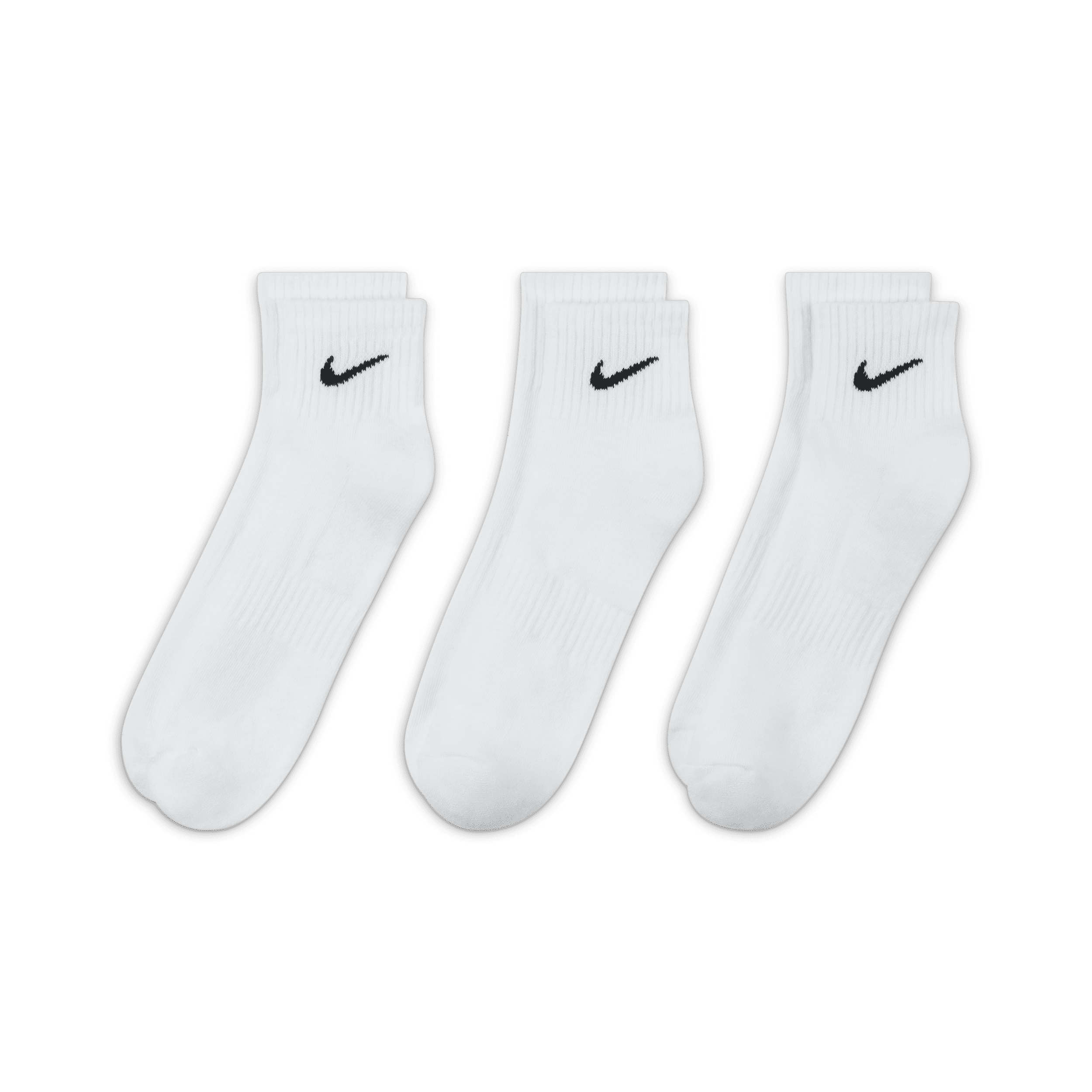 Chaussettes de training Nike Everyday Cushioned (3 paires) - Blanc