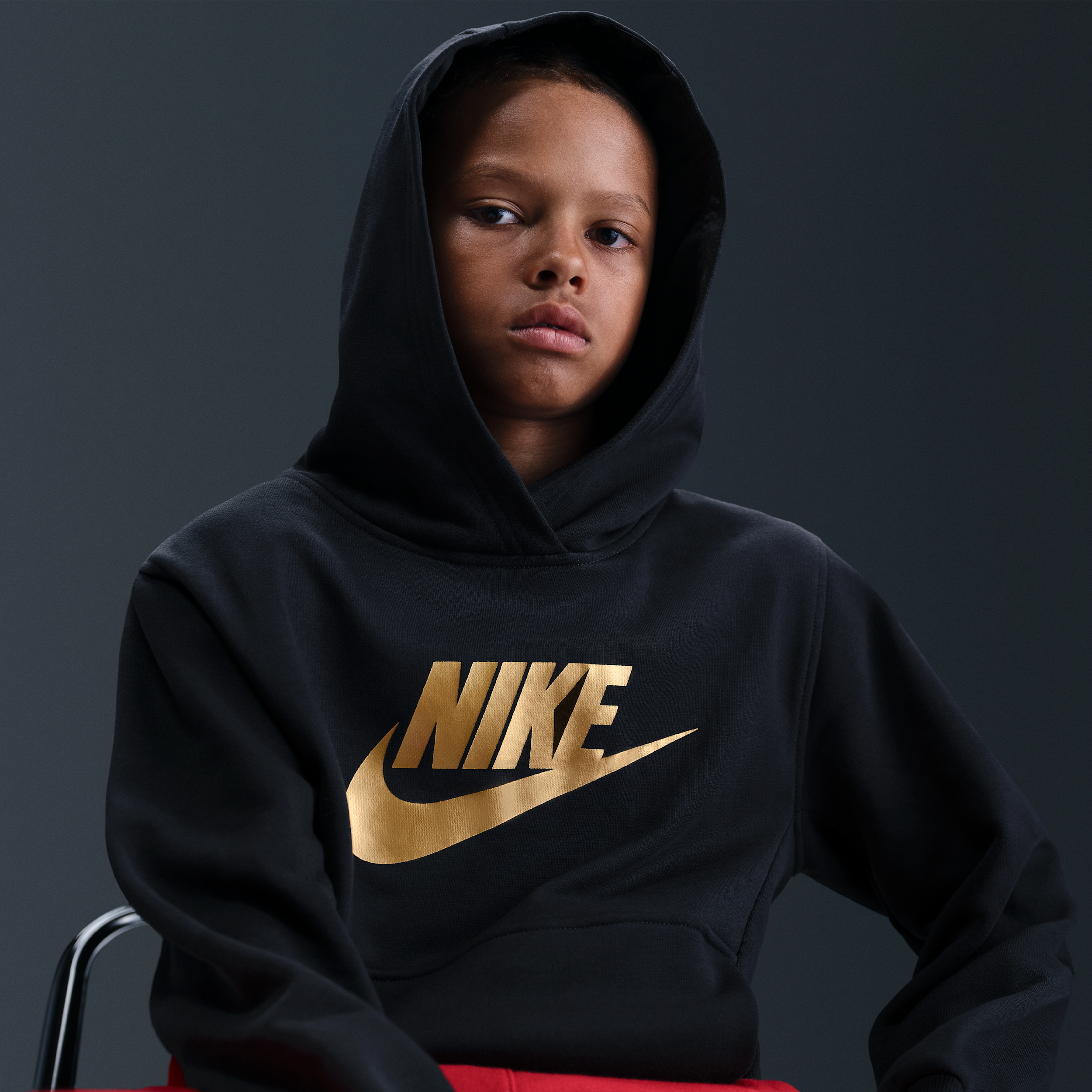 Thumbnail - Nike Club Fleece Hoodie (ältere Kinder) - Schwarz