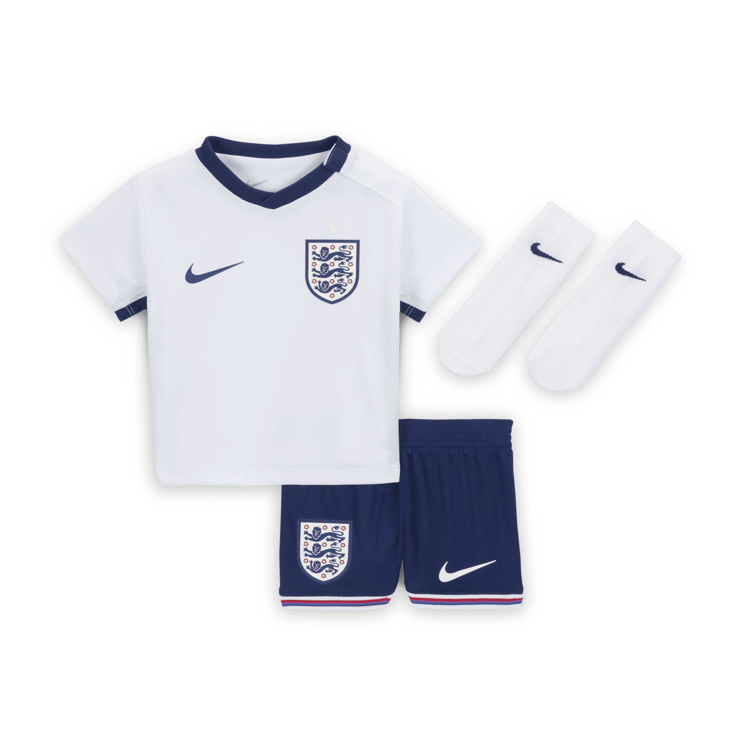 Ensemble 3 pièces replica Nike Football Angleterre 2024/25 Stadium Domicile pour bébé et tout-petit - Blanc