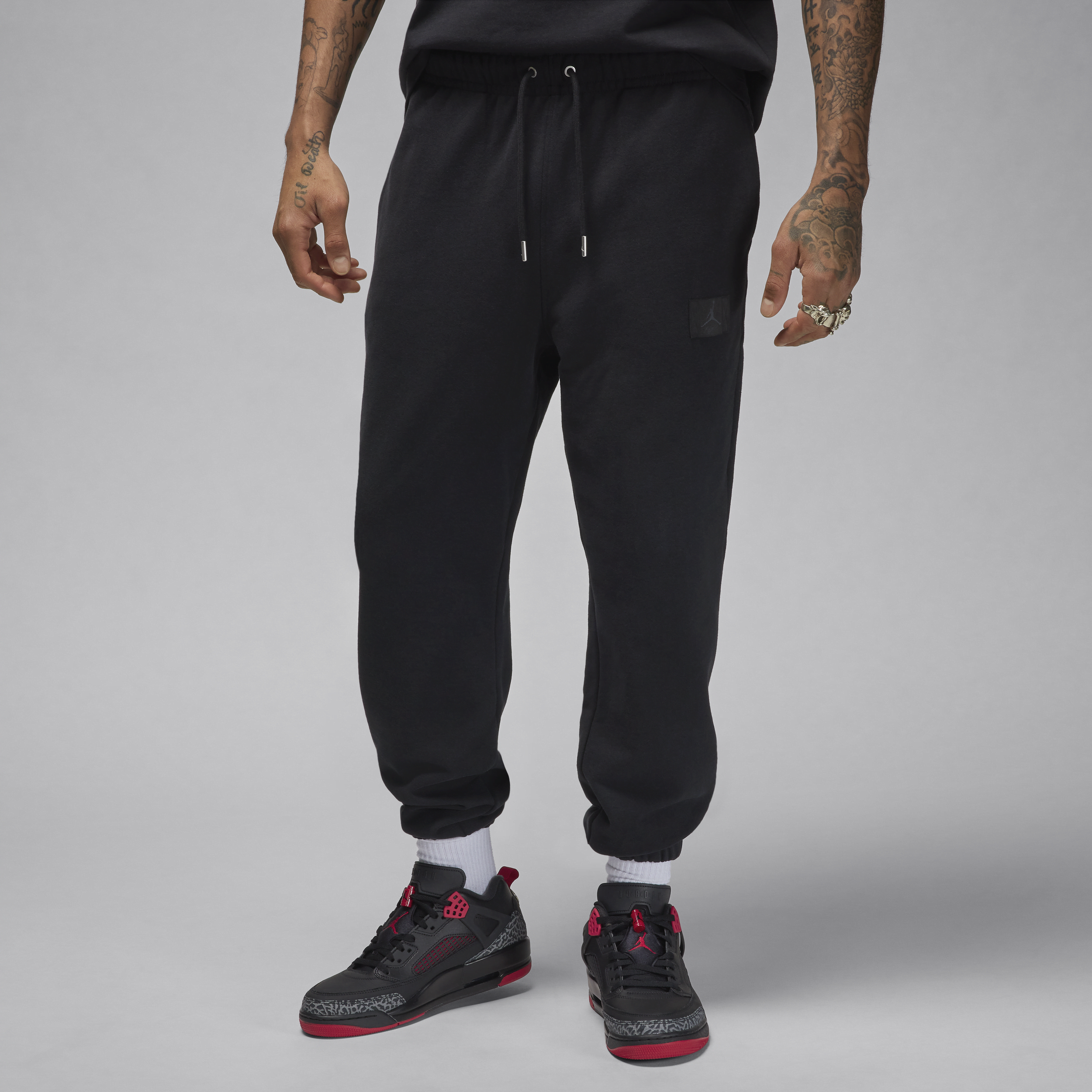 Pantalon en tissu Fleece Jordan Flight pour homme - Noir