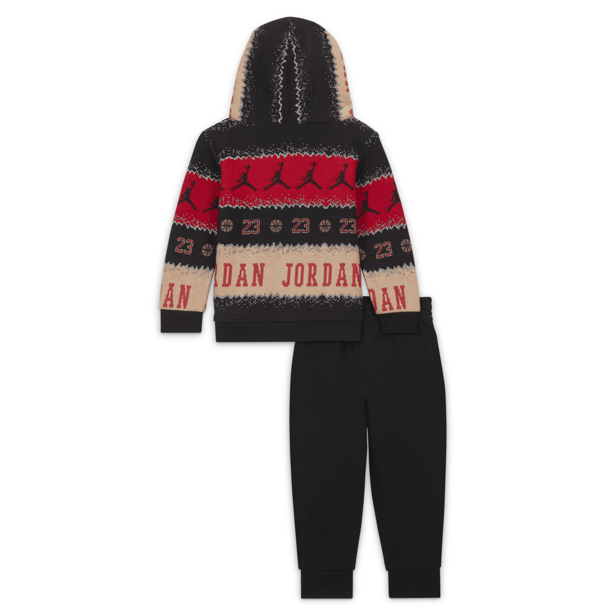 Jordan MJ Holiday Pullover Set tweedelige babyset met hoodie Zwart