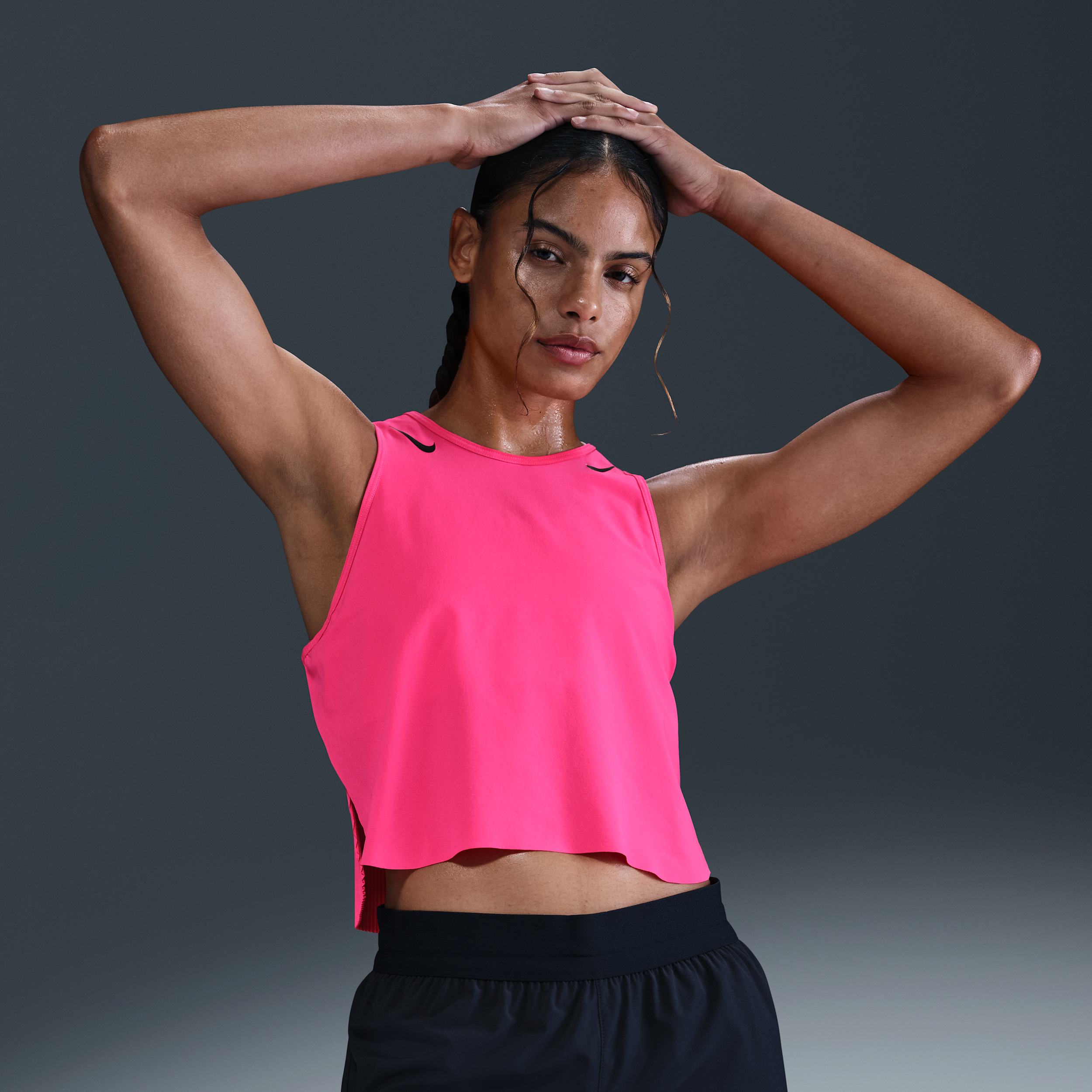 Thumbnail - Nike AeroSwift Dri-FIT-ADV-Lauf-Tanktop im Crop-Design für Damen - Pink