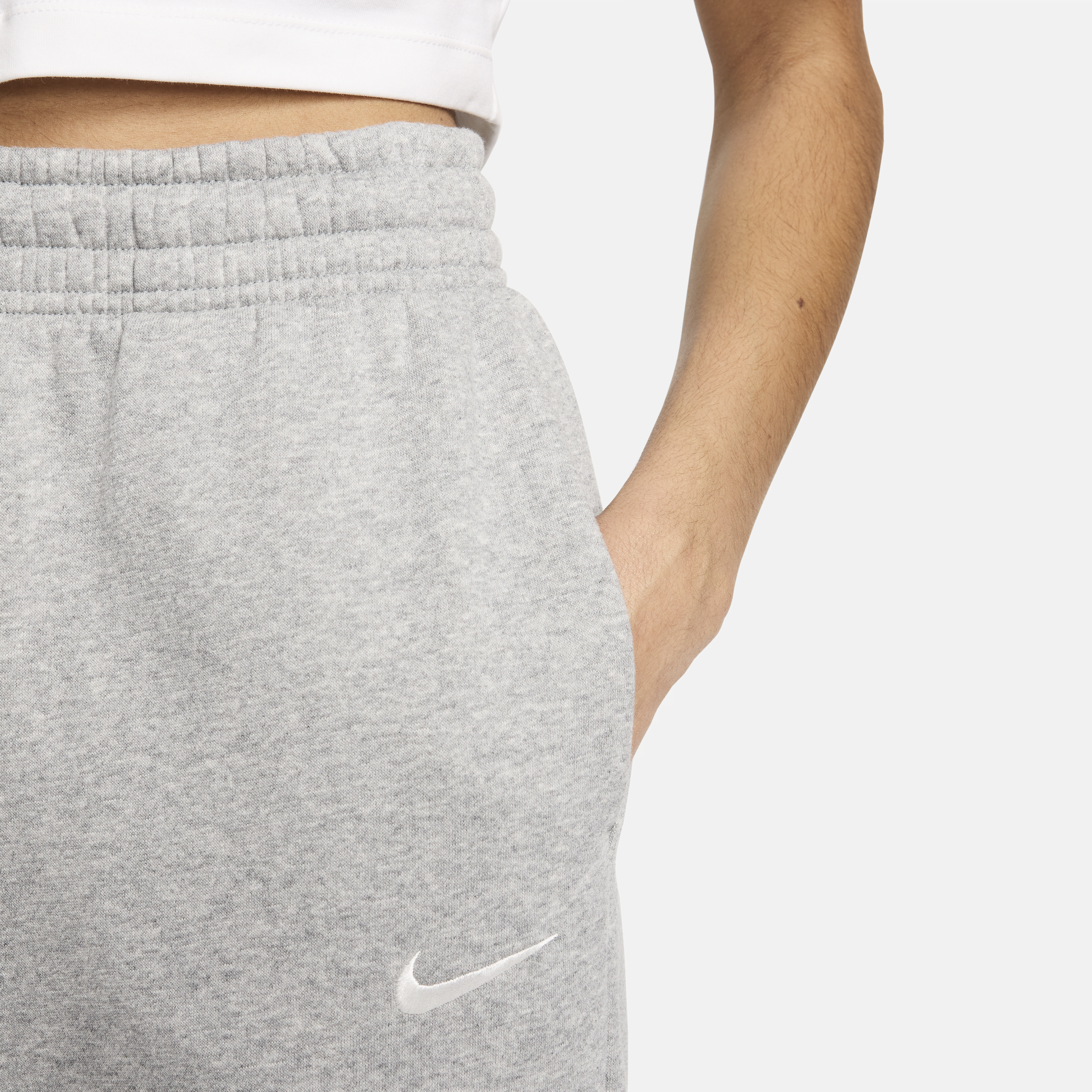 Nike Sportswear Phoenix Fleece Oversized joggingbroek met hoge taille voor dames Grijs