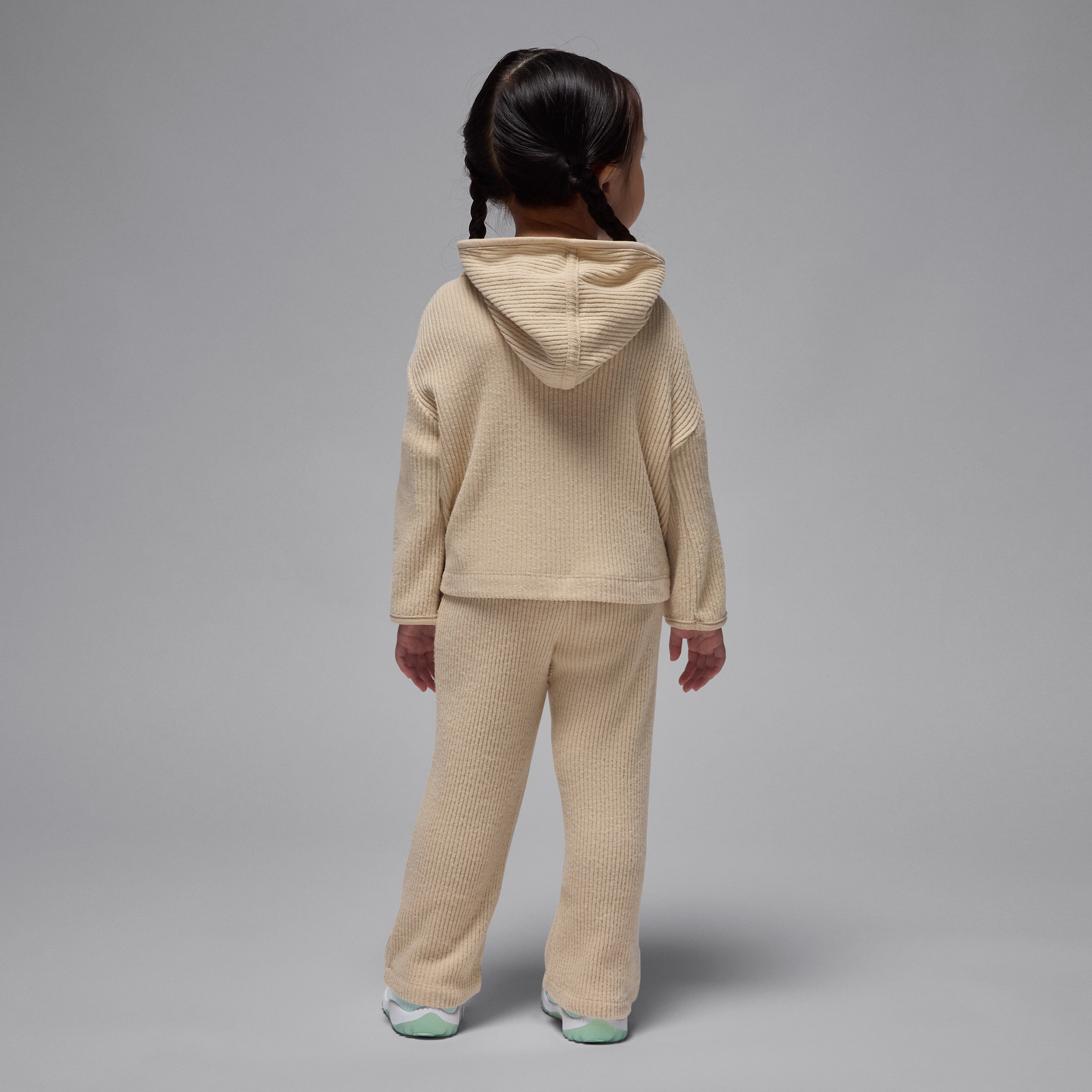 Thumbnail - Jordan Heir To The Crown 2-teiliges Ripp-Pullover-Set (Kleinkinder) - Braun