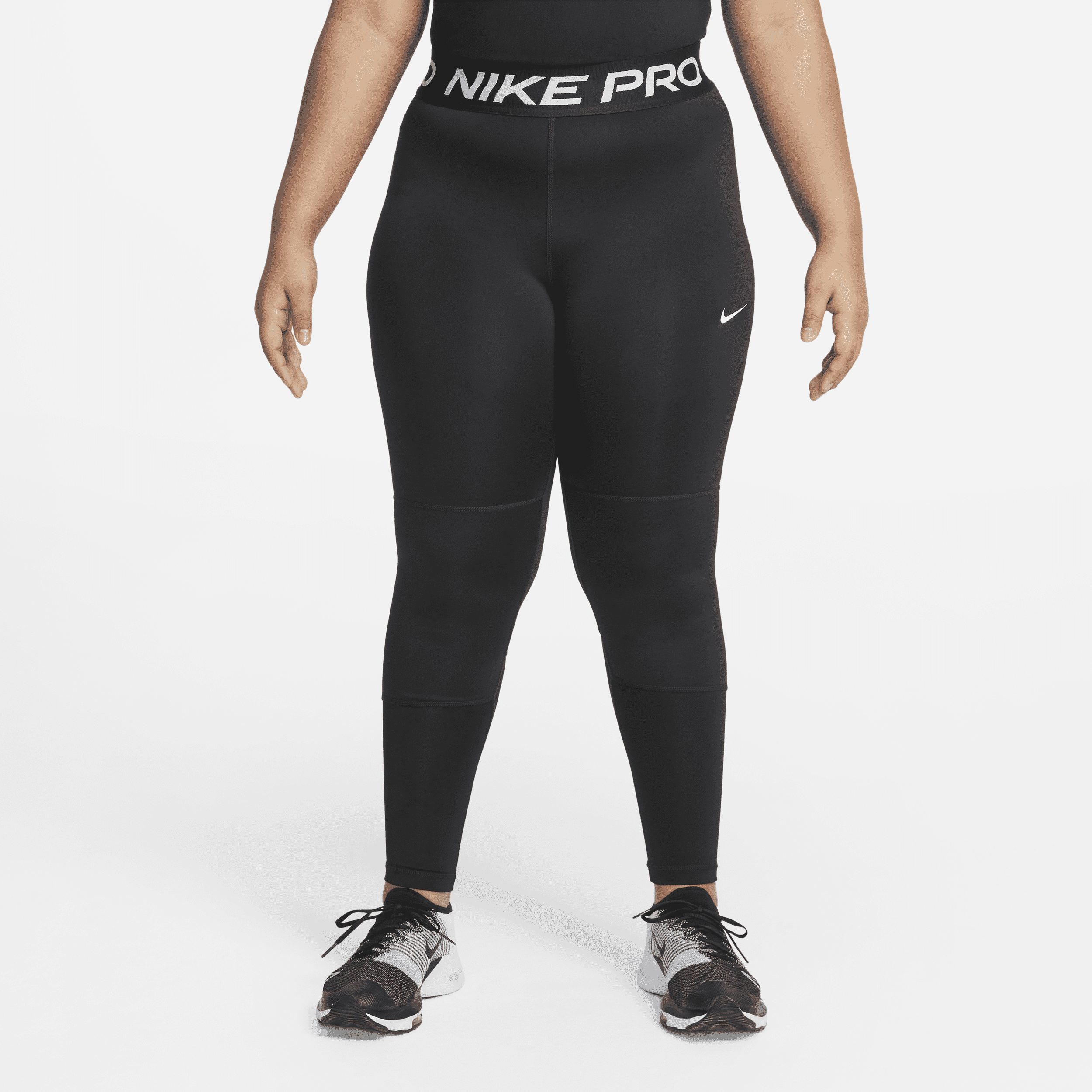 Image of Nike Pro Dri-FIT legging voor meisjes (Ruimere maten) - Zwart