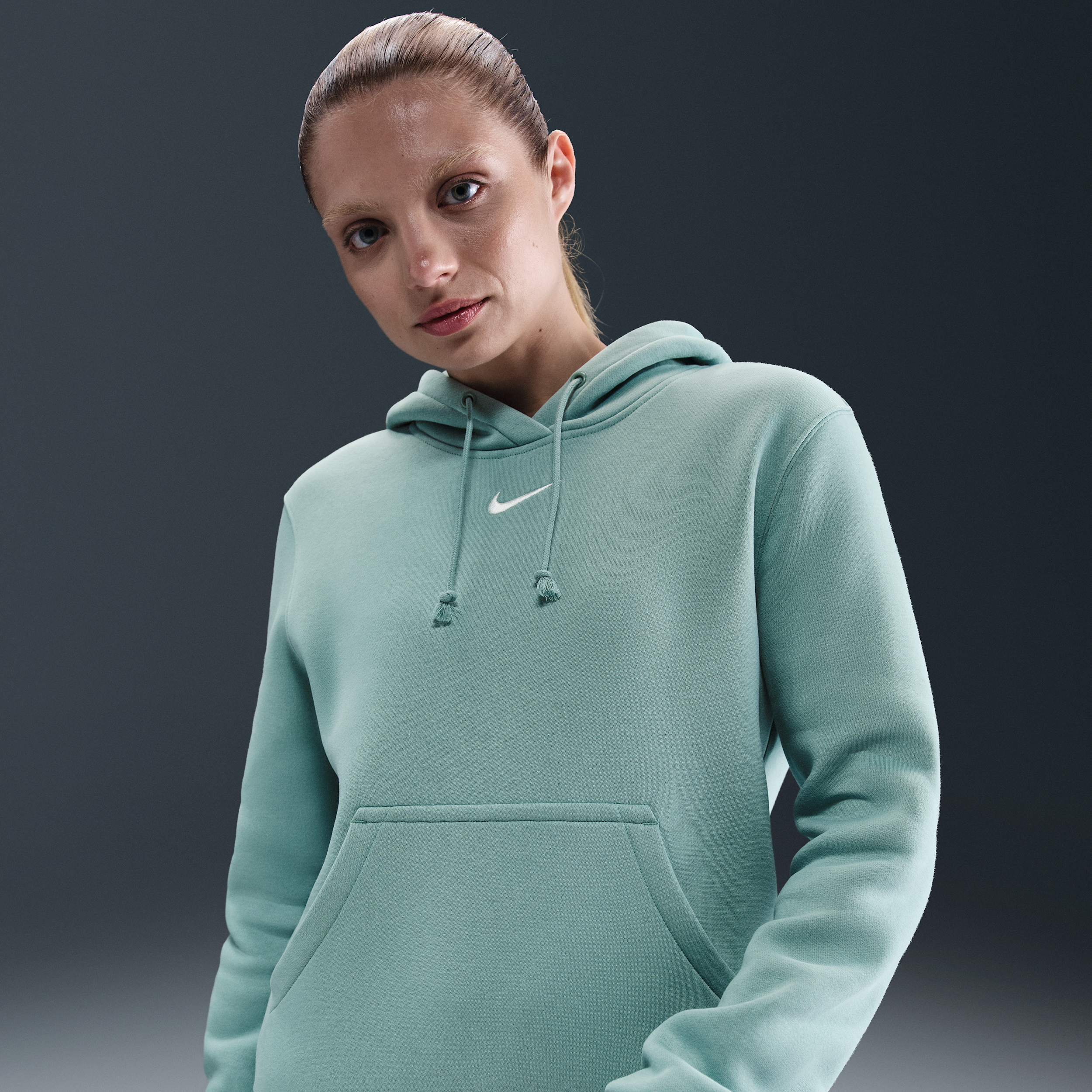 Thumbnail - Nike Phoenix Fleece Hoodie für Damen - Grün