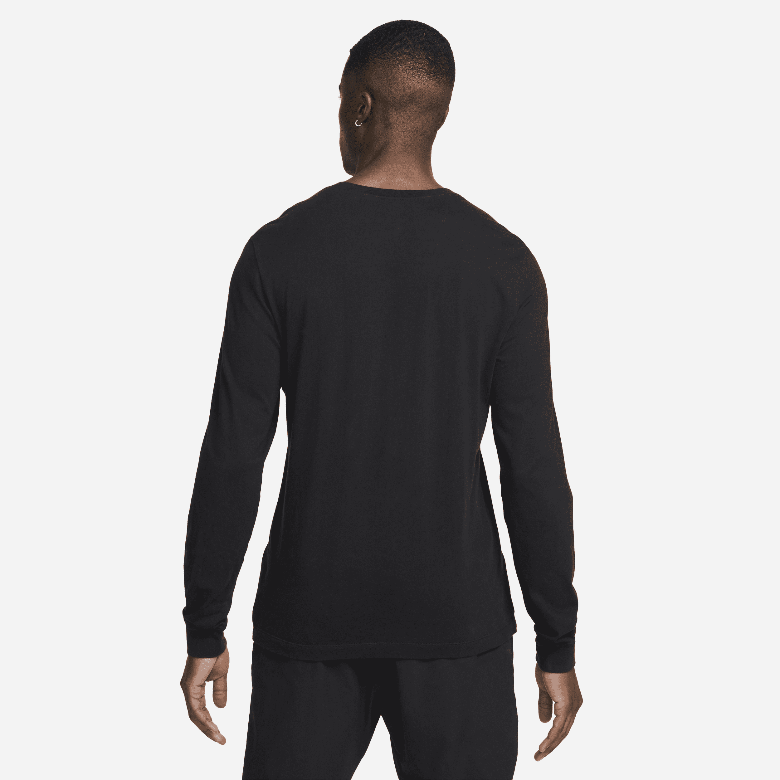 Tee-shirt à manches longues Nike Sportswear Club pour homme - Noir