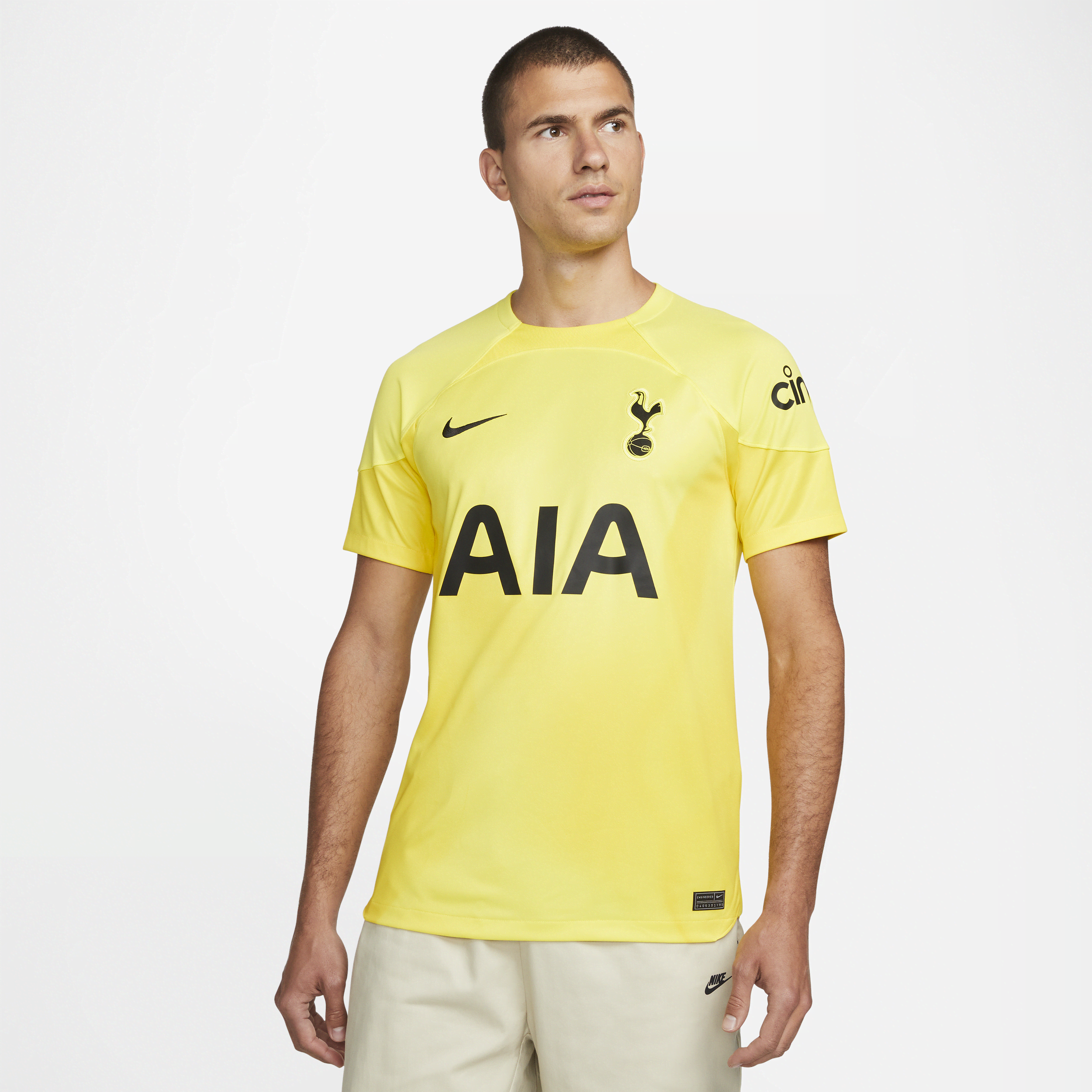 Image of Tottenham Hotspur 2022/23 Stadium Goalkeeper Nike voetbalshirt met Dri-FIT voor heren - Geel