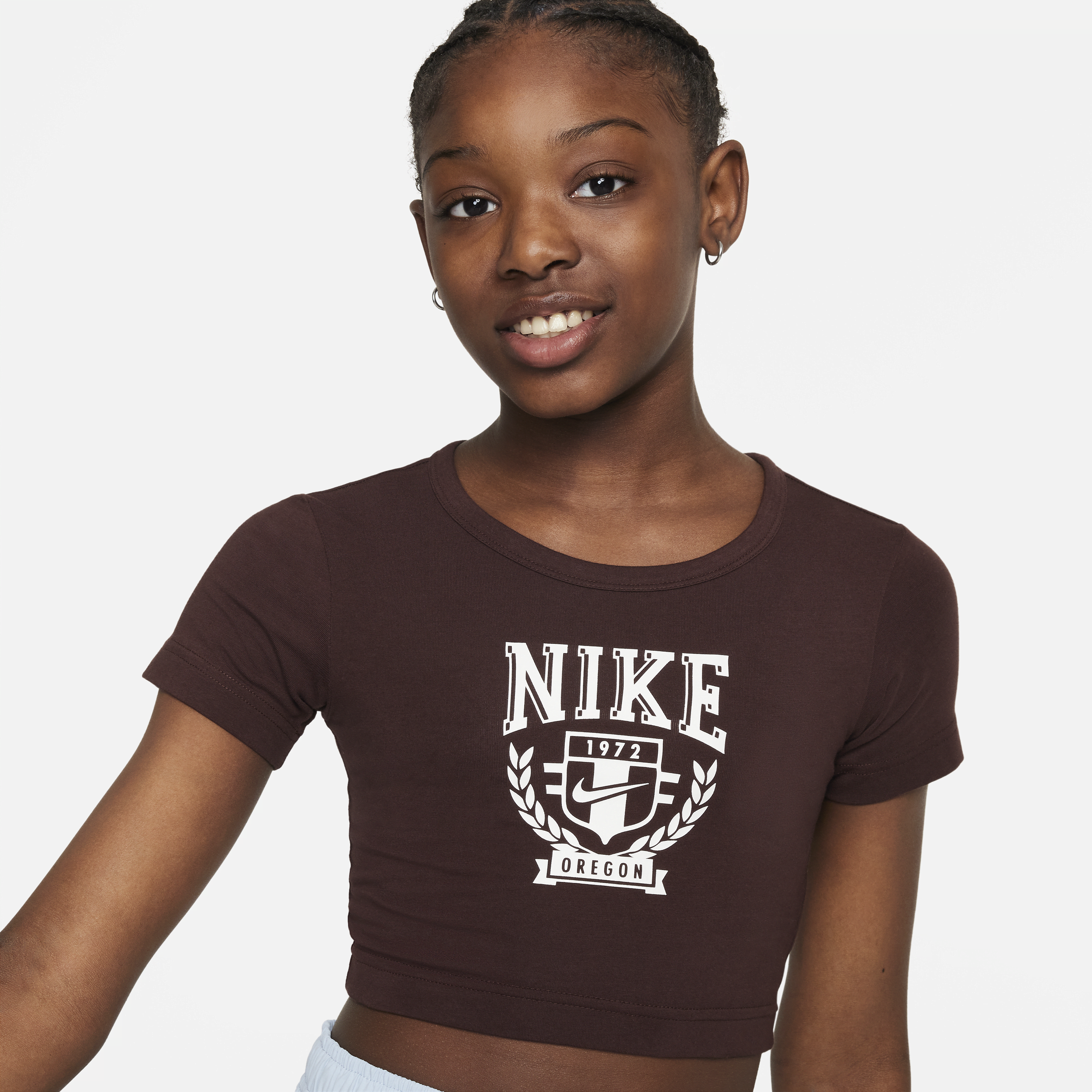 Nike Sportswear T-shirt met graphic voor meisjes Bruin