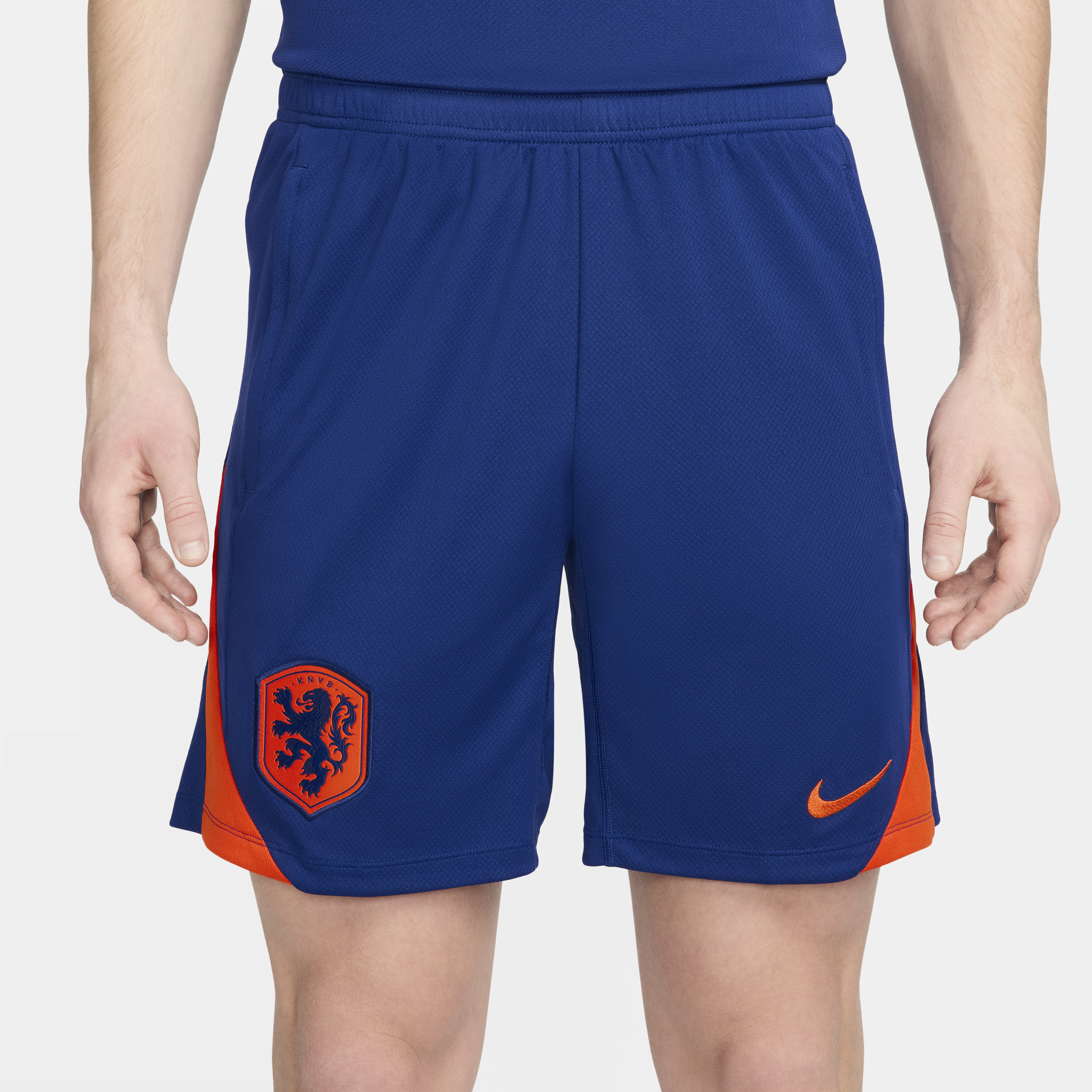 Nike Nederland Strike Dri-FIT knit voetbalshorts voor heren Blauw