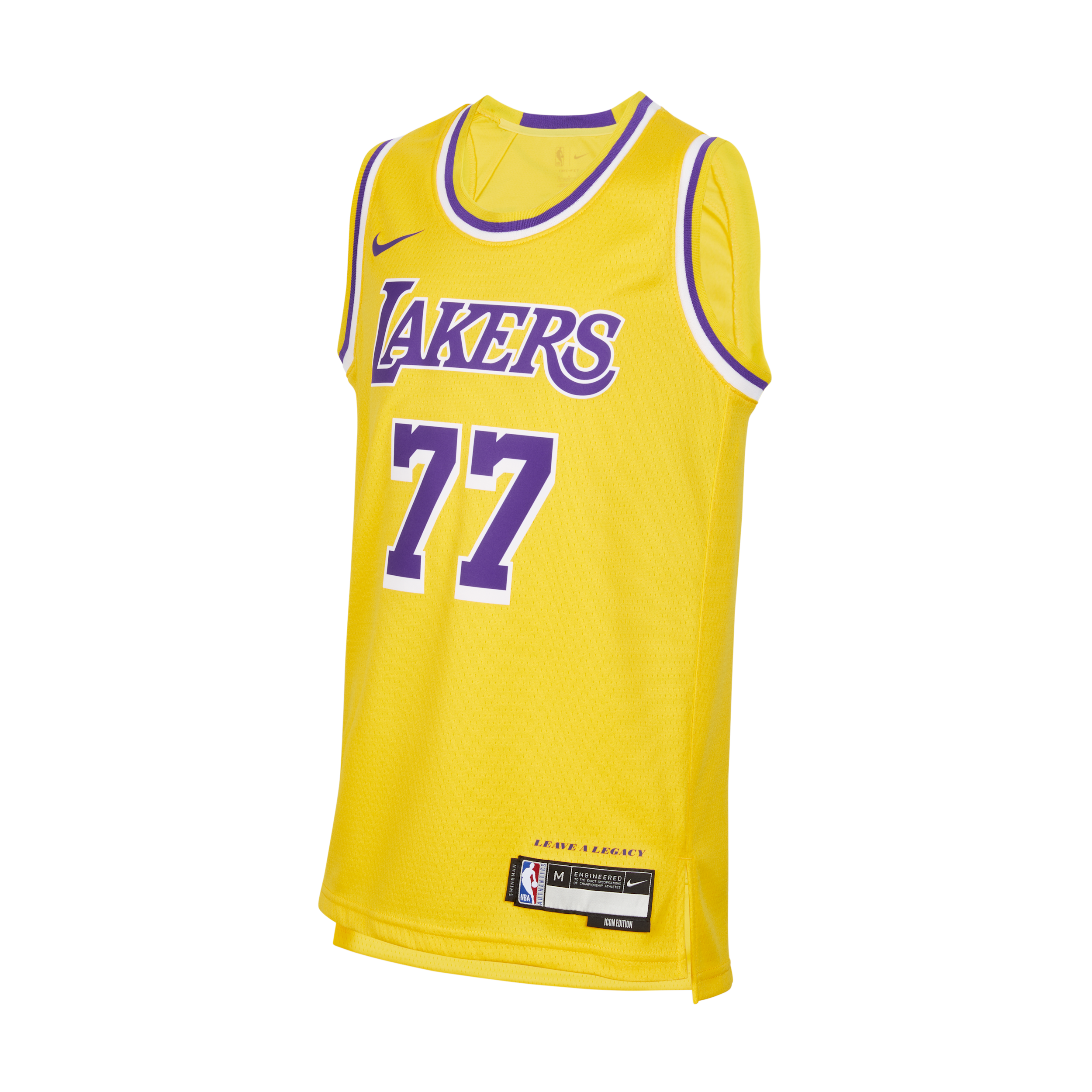 Nike Luka Dončić Los Angeles Lakers 2024/25 Icon Edition  NBA-jersey voor jongens - Geel