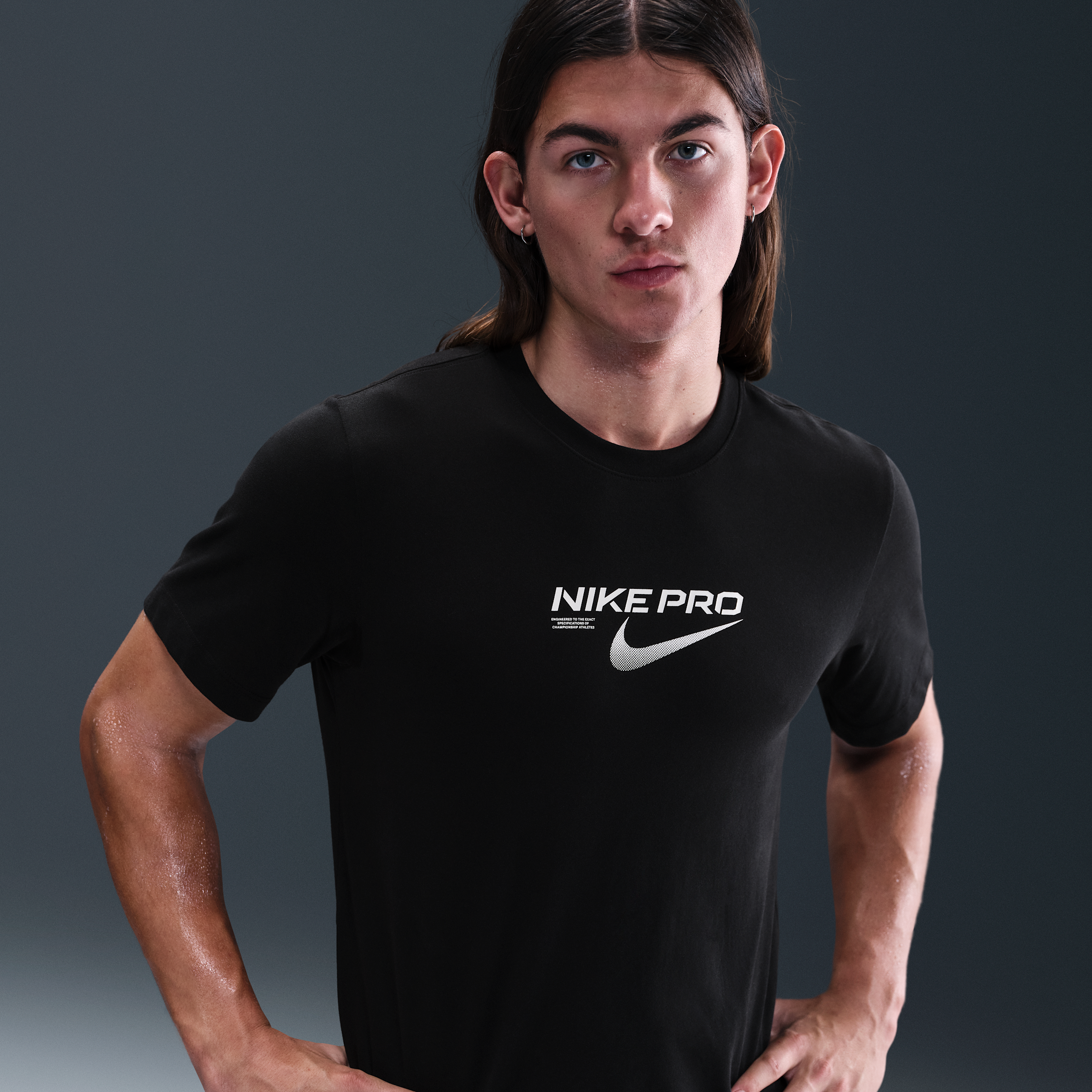 Thumbnail - Nike Dri-FIT Trainings-T-Shirt (Herren) - Schwarz