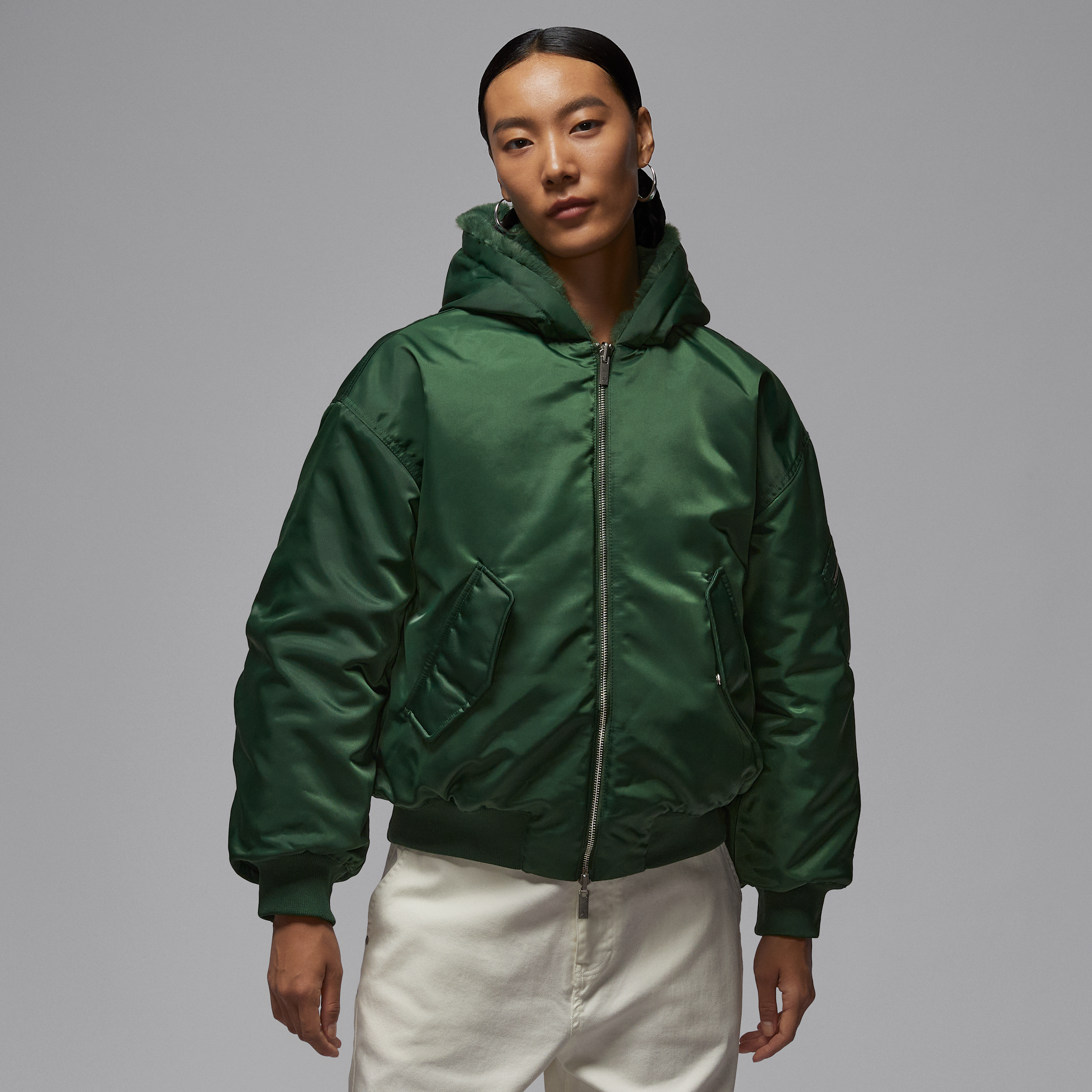 Nike Jordan Renegade Flight Womens Therma-FIT Reversible Jacket - Green - Do Not Wash