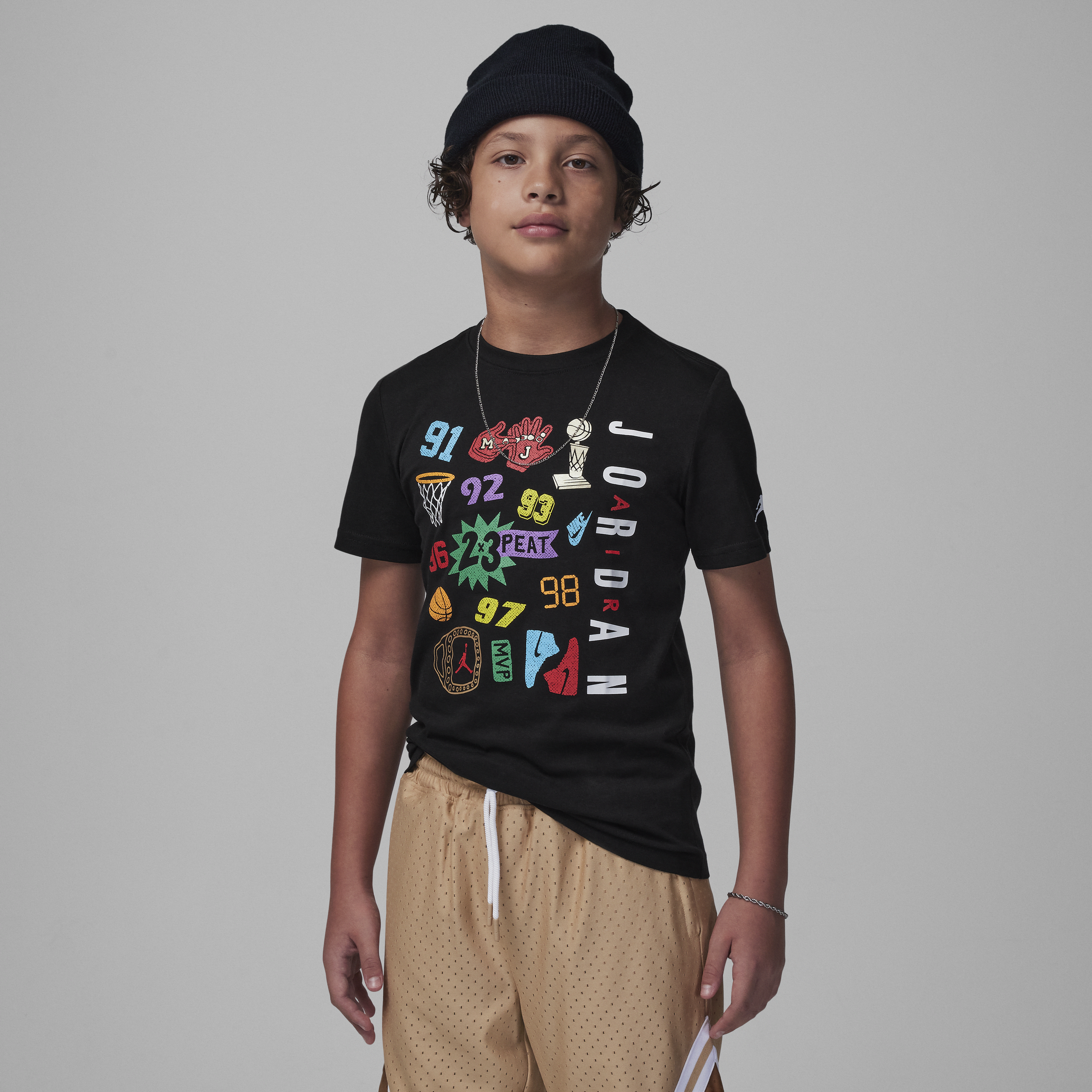 Jordan 2x3 Peat Tee T-shirt voor kids Zwart