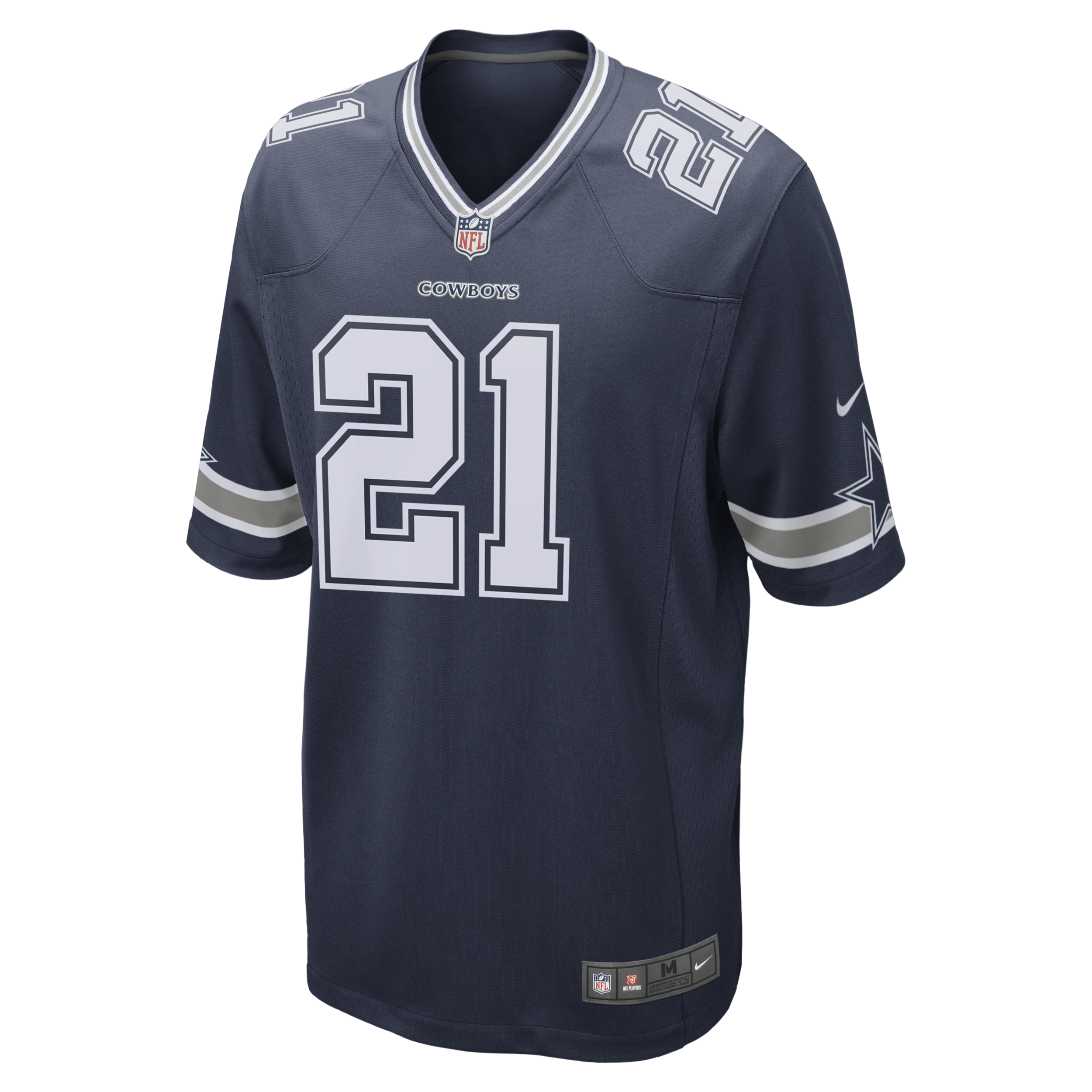 Nike NFL Dallas Cowboys (Ezekiel Elliott) American-football-wedstrijdjersey voor heren Blauw