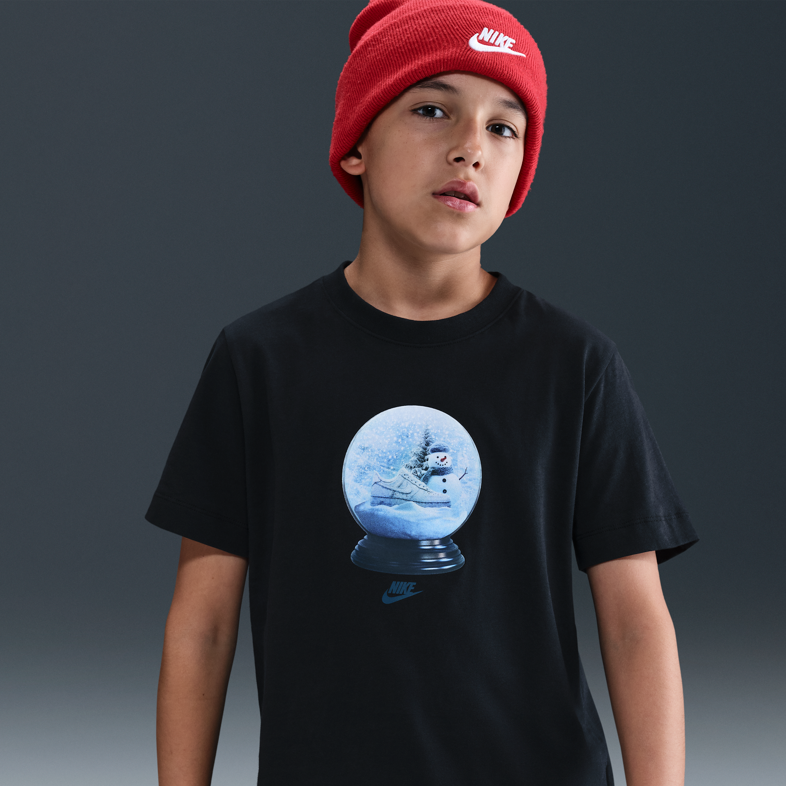 Nike Older Kids T-Shirt - Black - Cotton