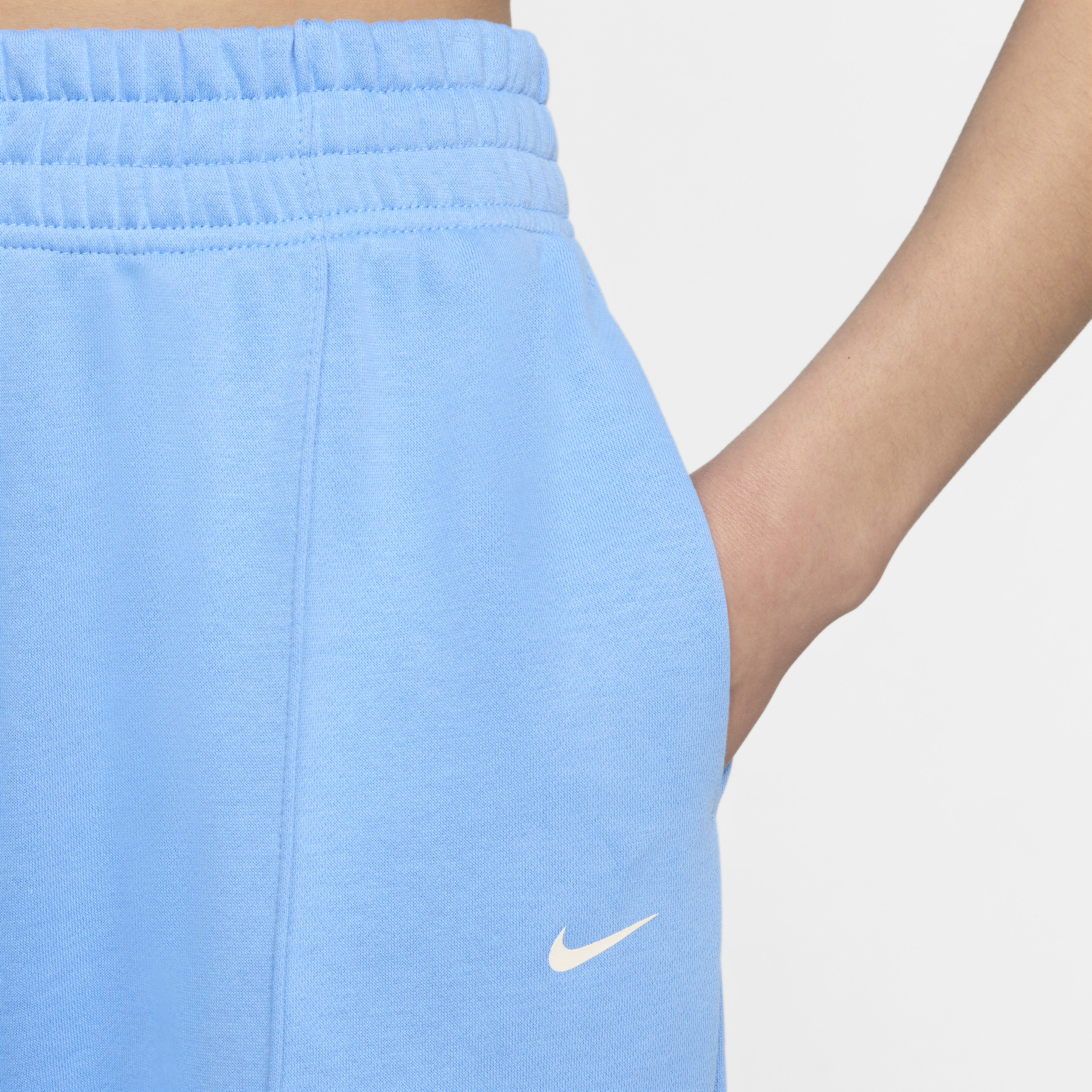 Nike Sportswear ruimvallende fleecebroek voor dames Blauw