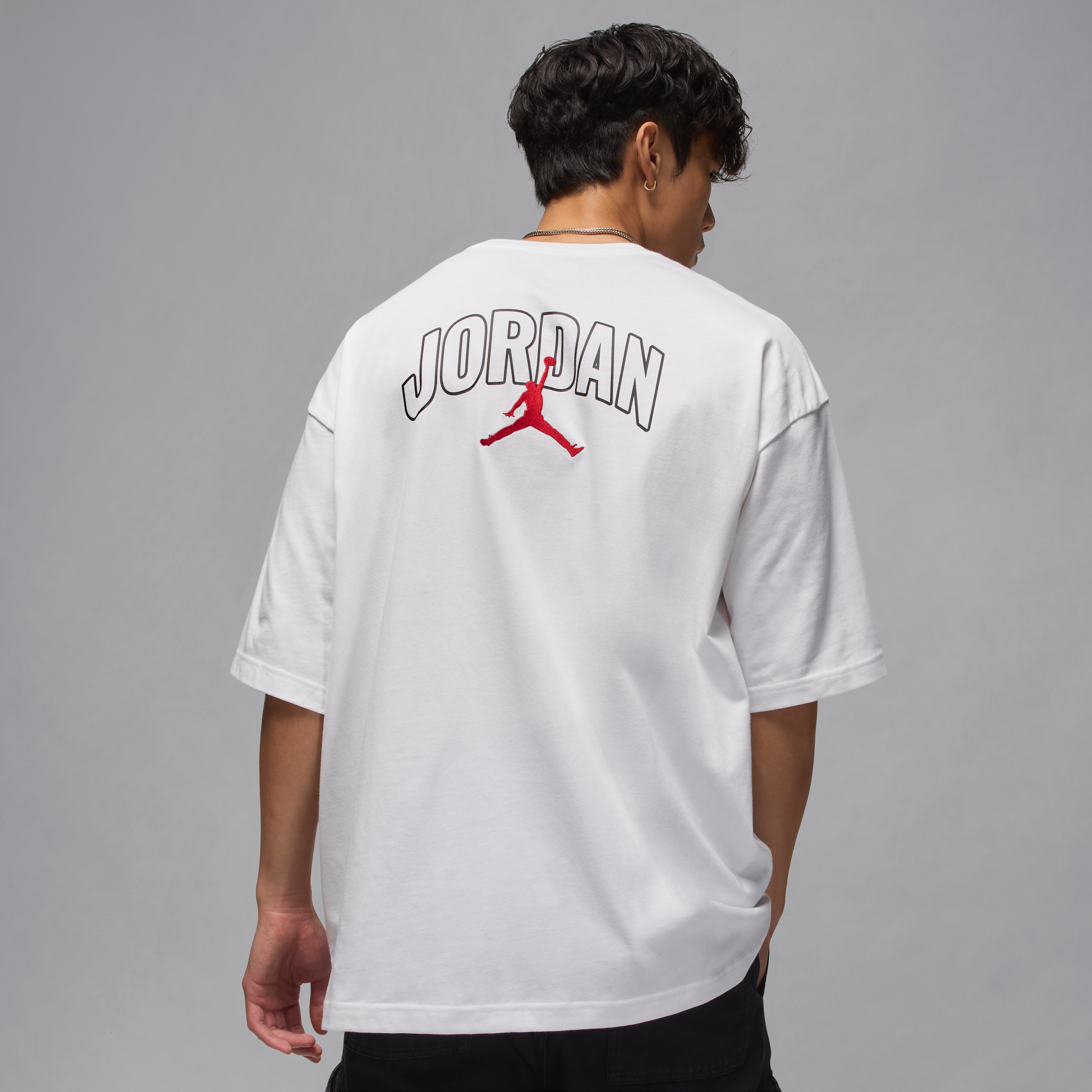 Nike Jordan Brooklyn Men's Oversized Short-Sleeve T-Shirt - White